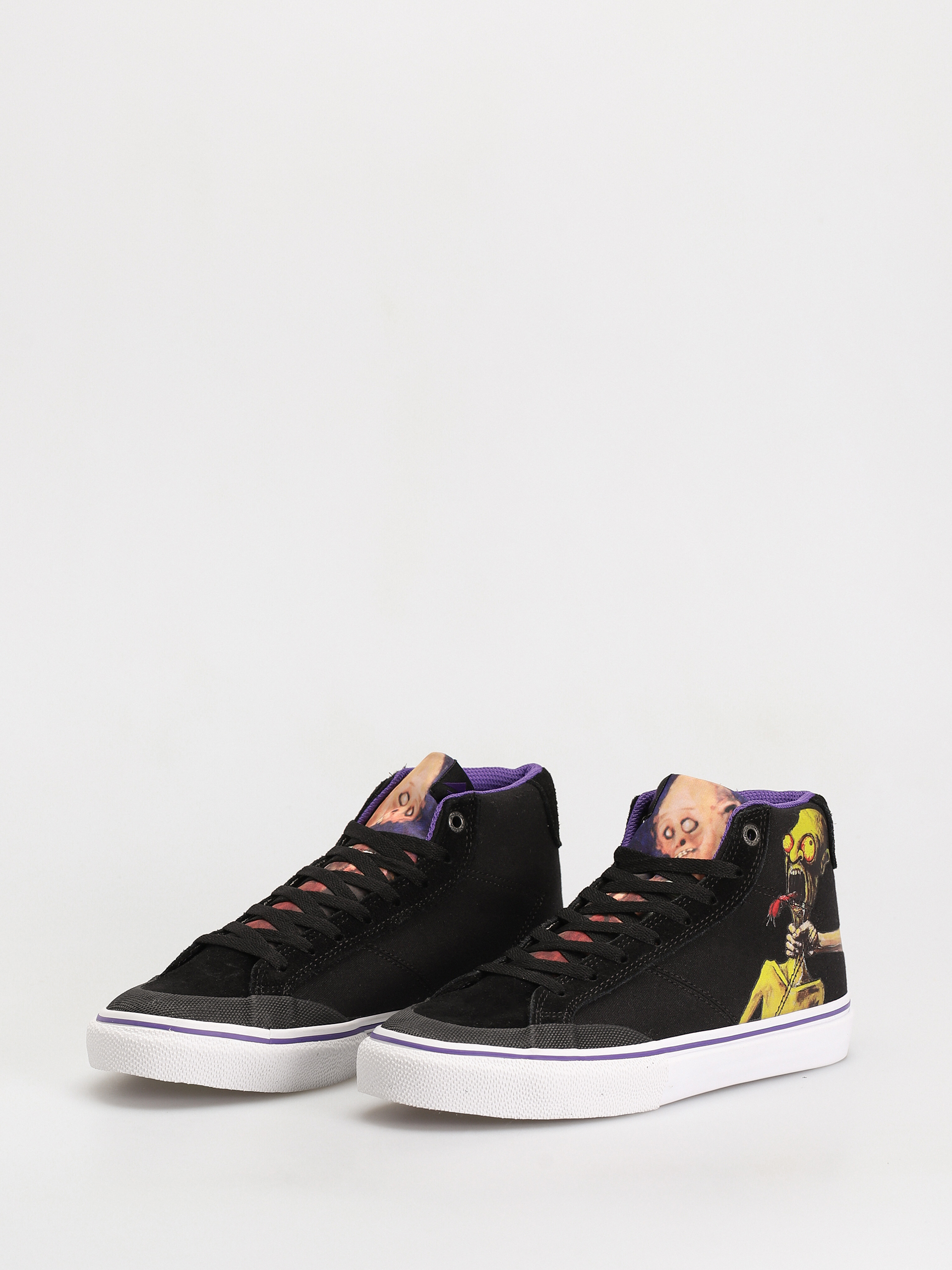 Emerica Omen Hi X Dinosaur Shoes (black/purple)