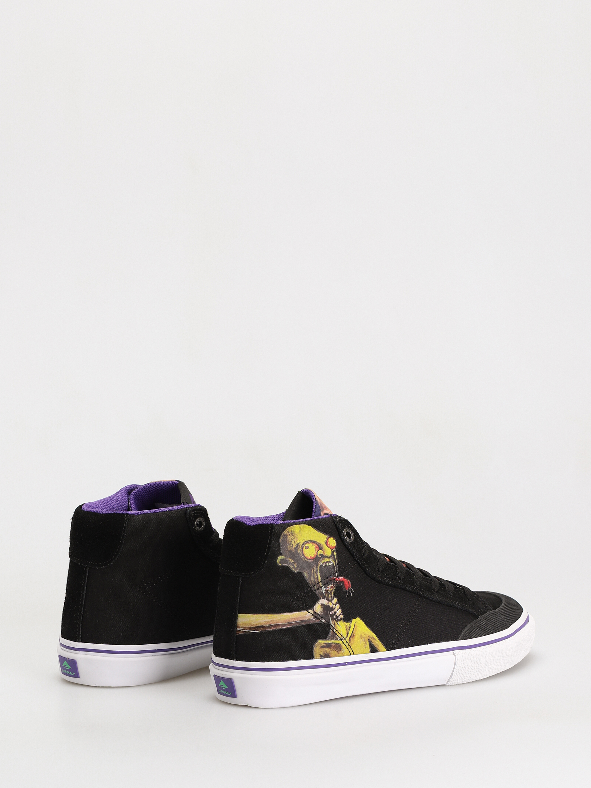 Emerica Omen Hi X Dinosaur Shoes (black/purple)