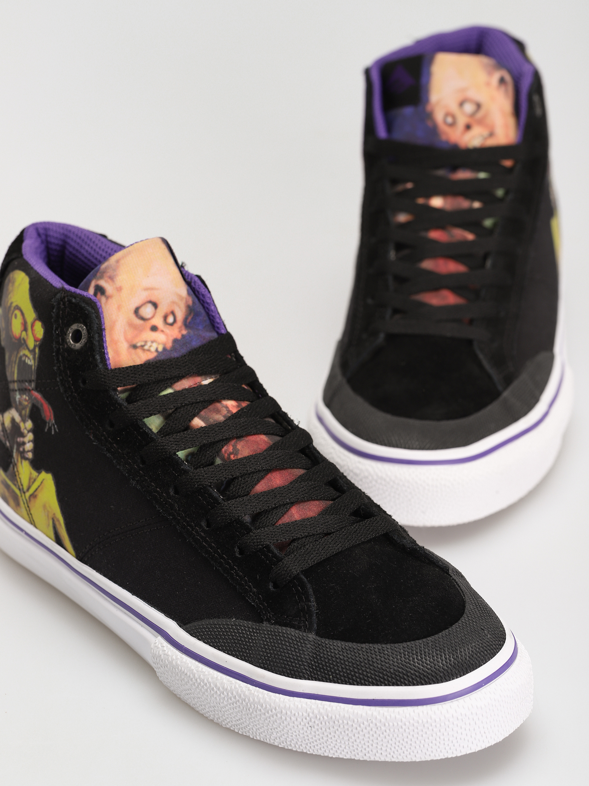 Emerica Omen Hi X Dinosaur Shoes (black/purple)