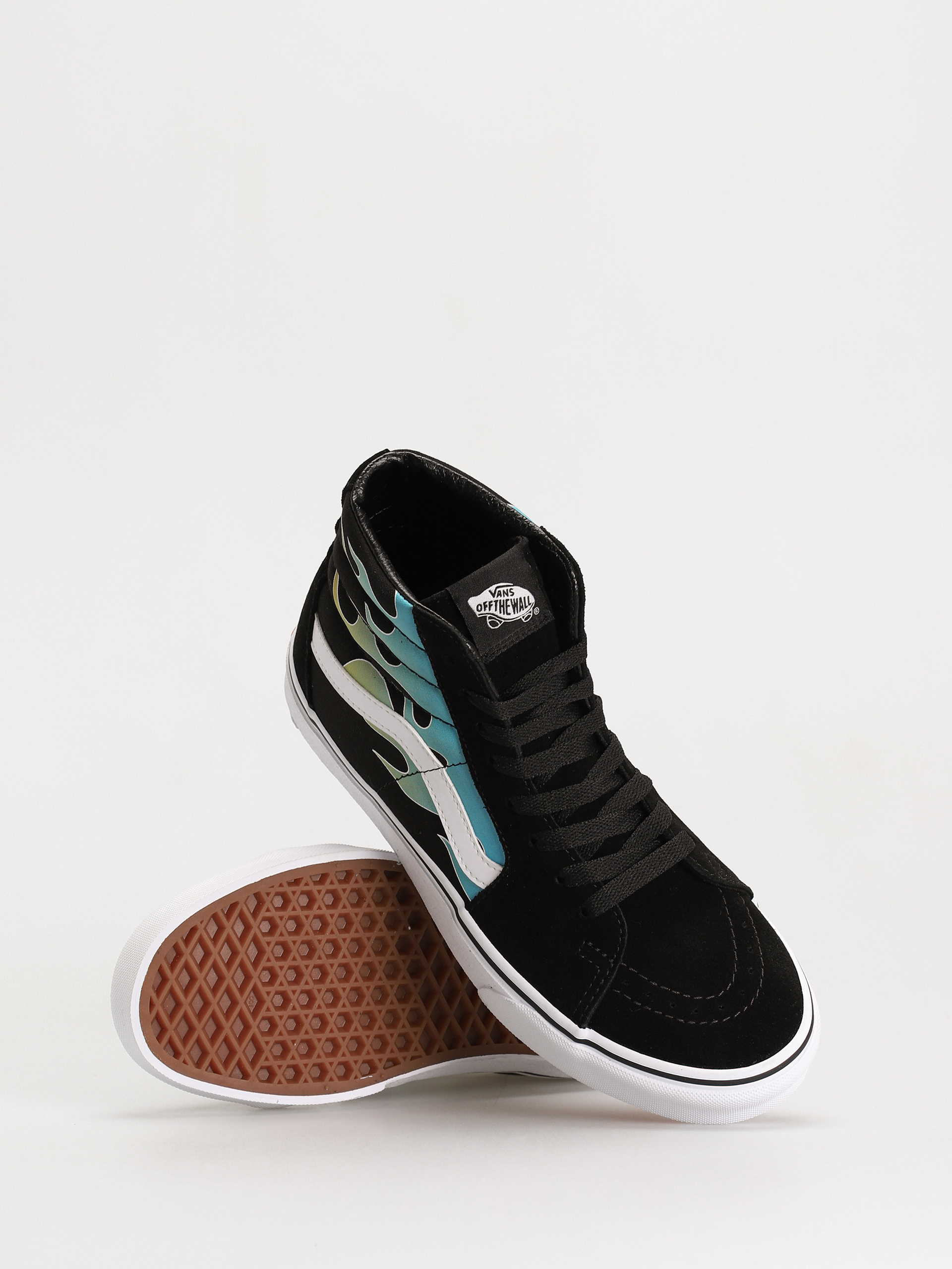 Vans Sk8 Hi Shoes (glow flame black/white)