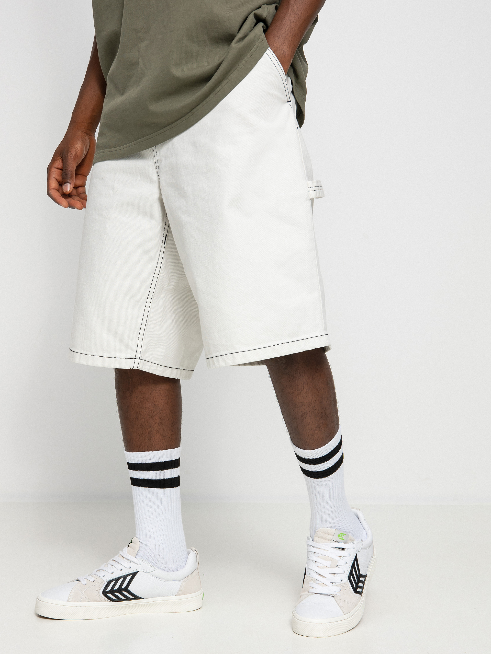 Polar Skate Big Boy Work Shorts (washed white)