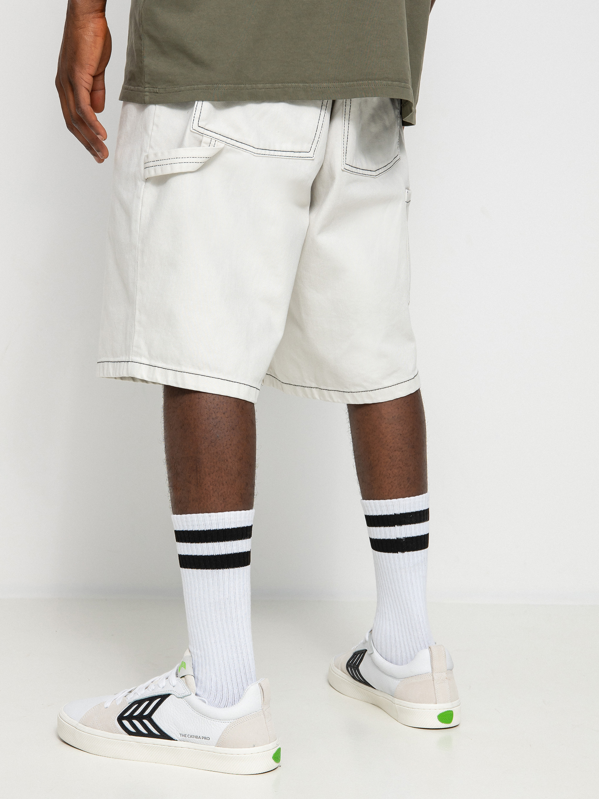 Polar Skate Big Boy Work Shorts (washed white)