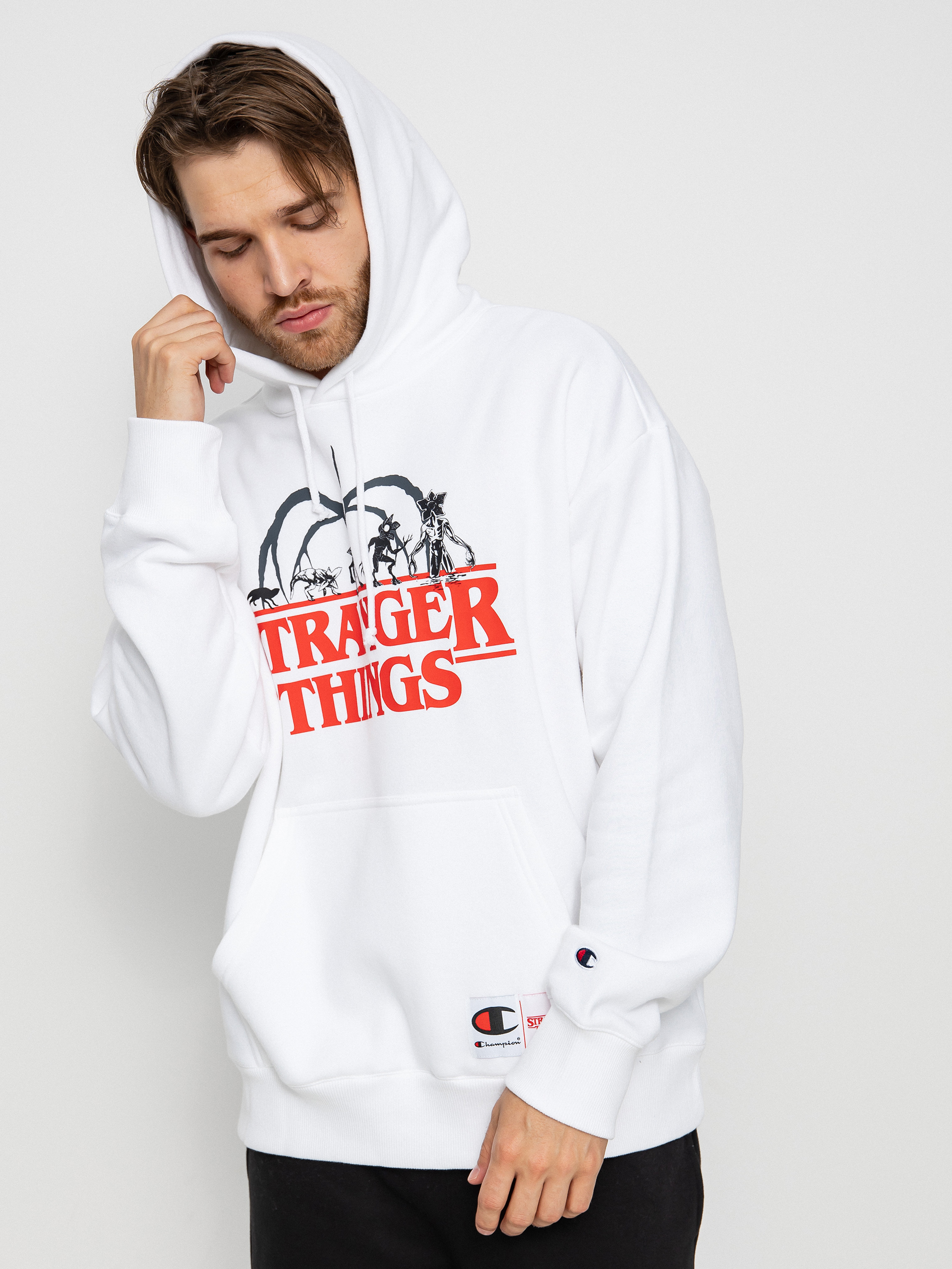 Champion X Stranger Things Hooded Sweatshirt 217780 HD Hoodie (wht)