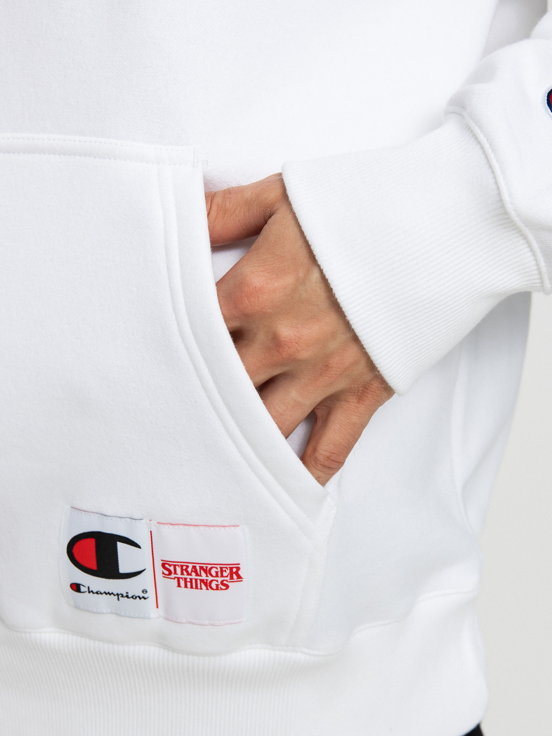 Champion X Stranger Things Hooded Sweatshirt 217780 HD Hoodie (wht)
