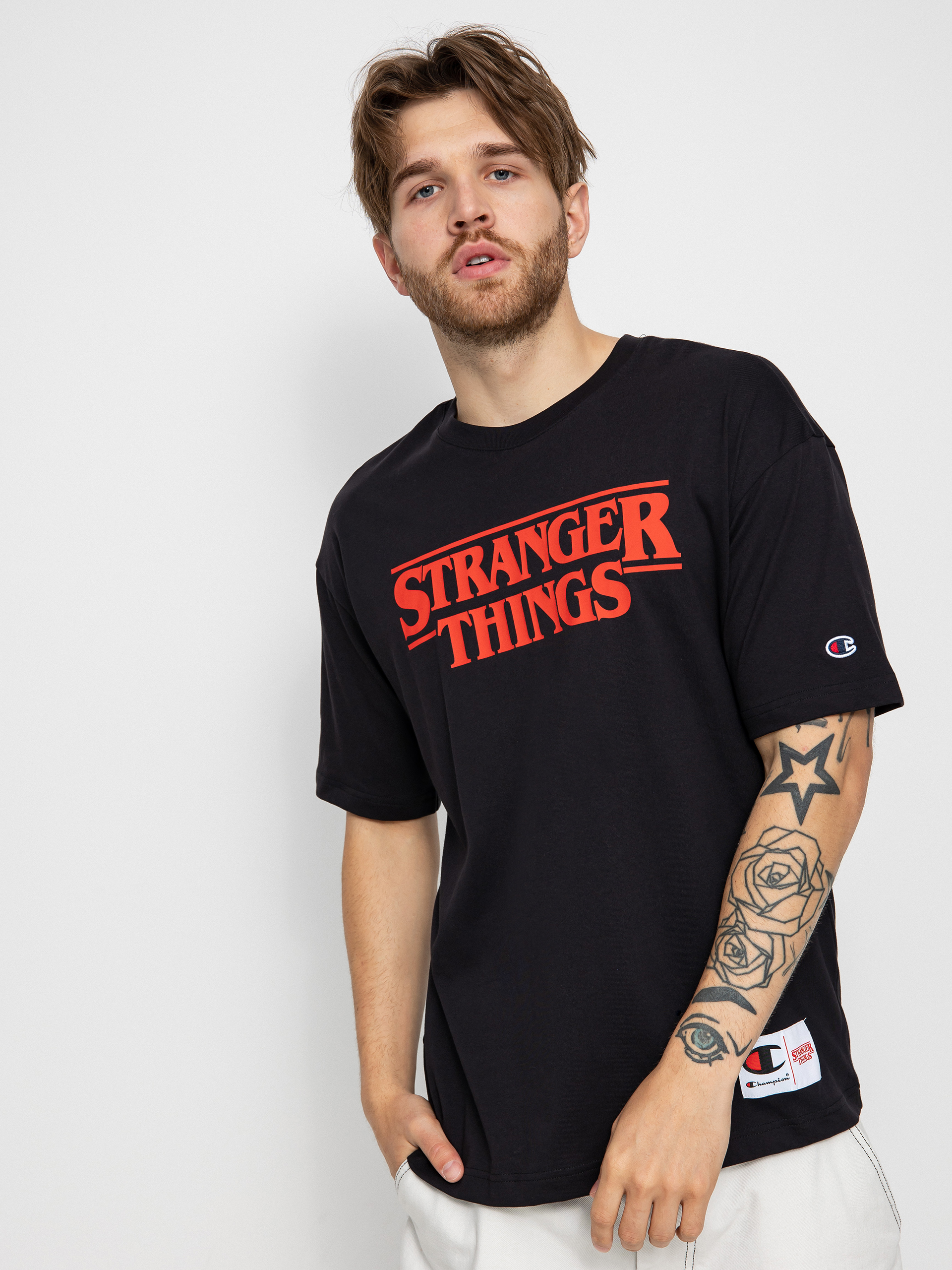 Champion X Stranger Things Crewneck T-Shirt 217791 T-shirt (nbk)