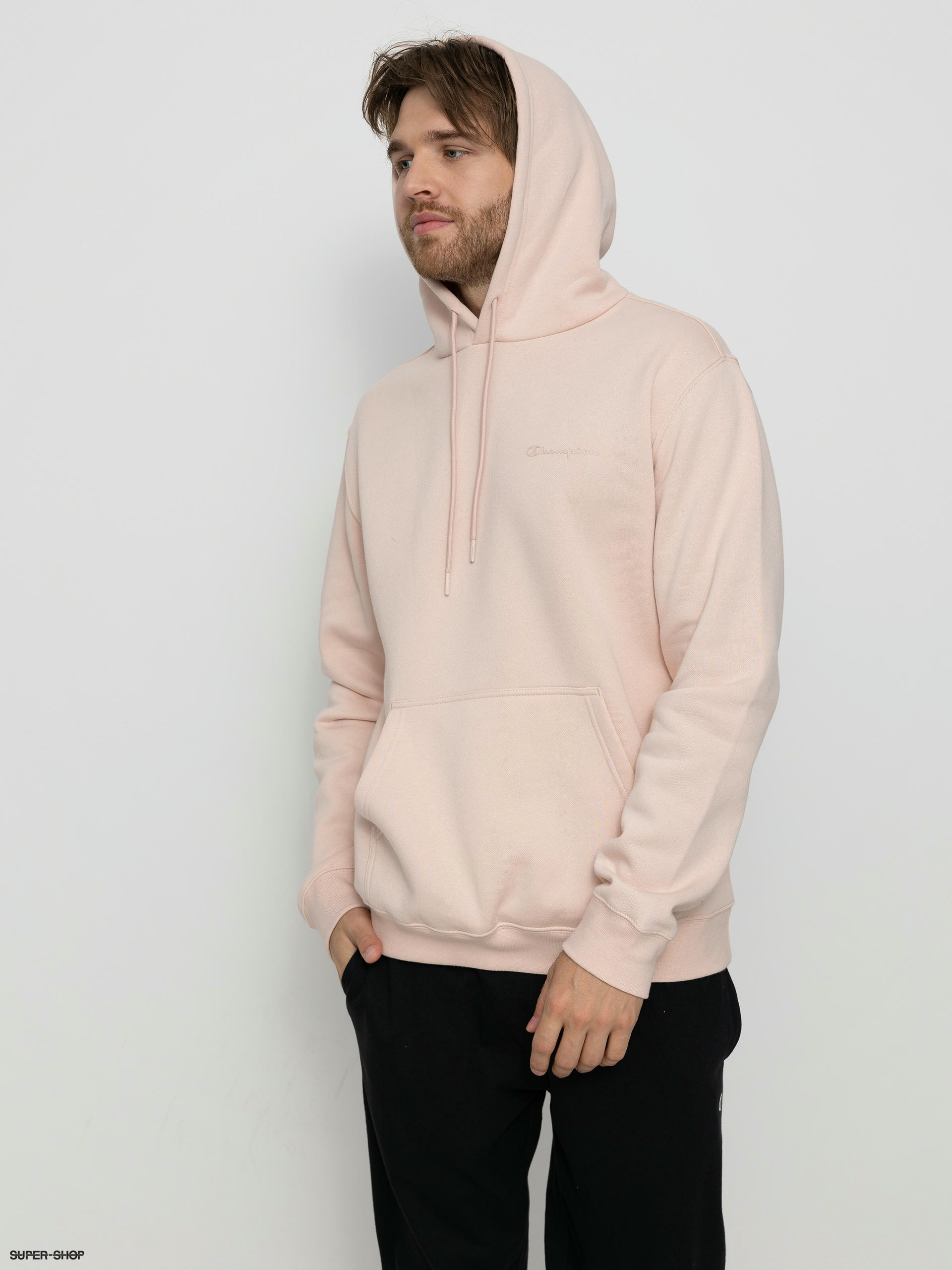 Pink champion hot sale hoodie mens