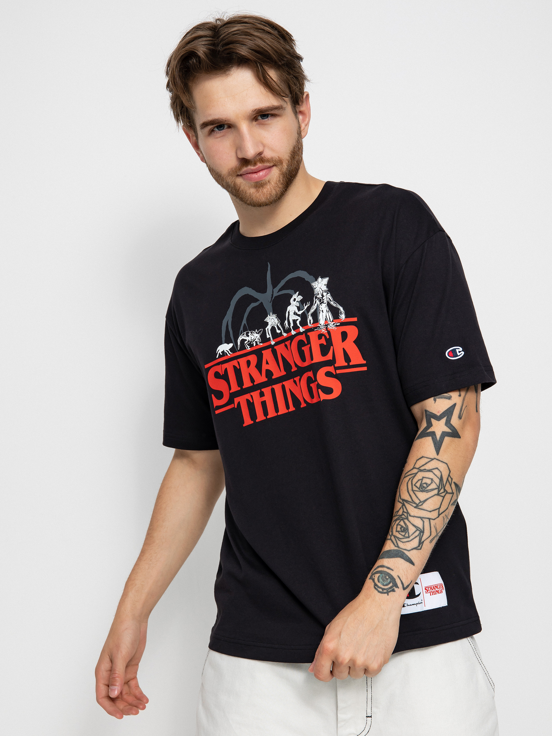 Champion X Stranger Things Crewneck T-Shirt 217791 T-shirt (nbk)