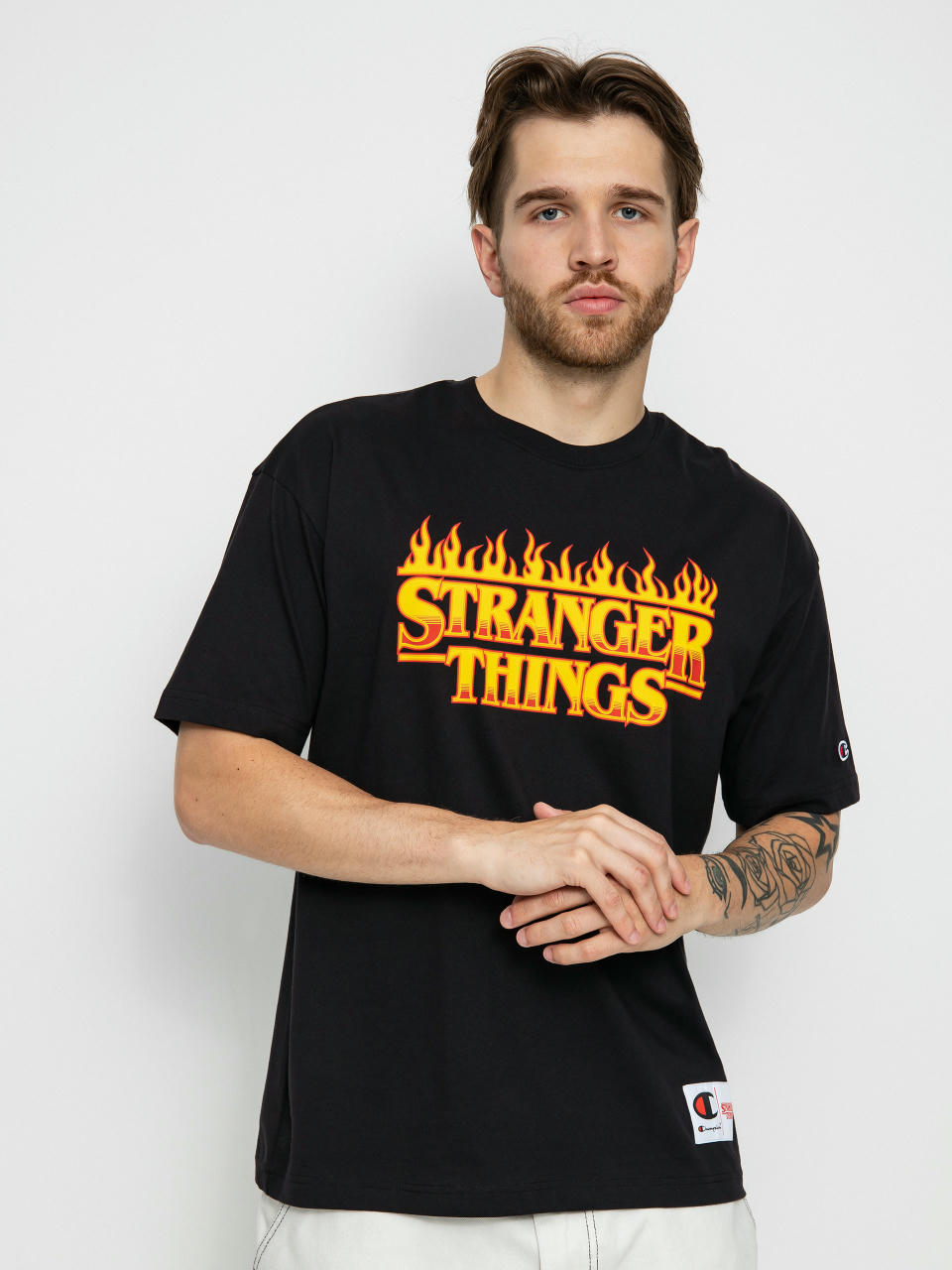 Champion X Stranger Things Crewneck T-Shirt 217791 T-Shirt (nbk)