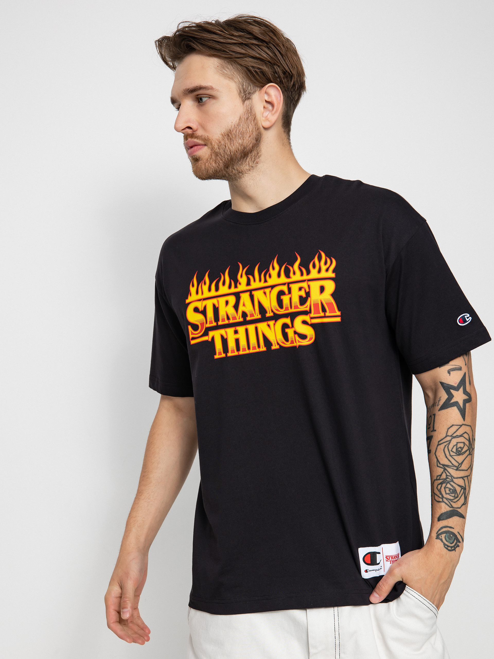 Champion X Stranger Things Crewneck T-Shirt 217791 T-shirt (nbk)