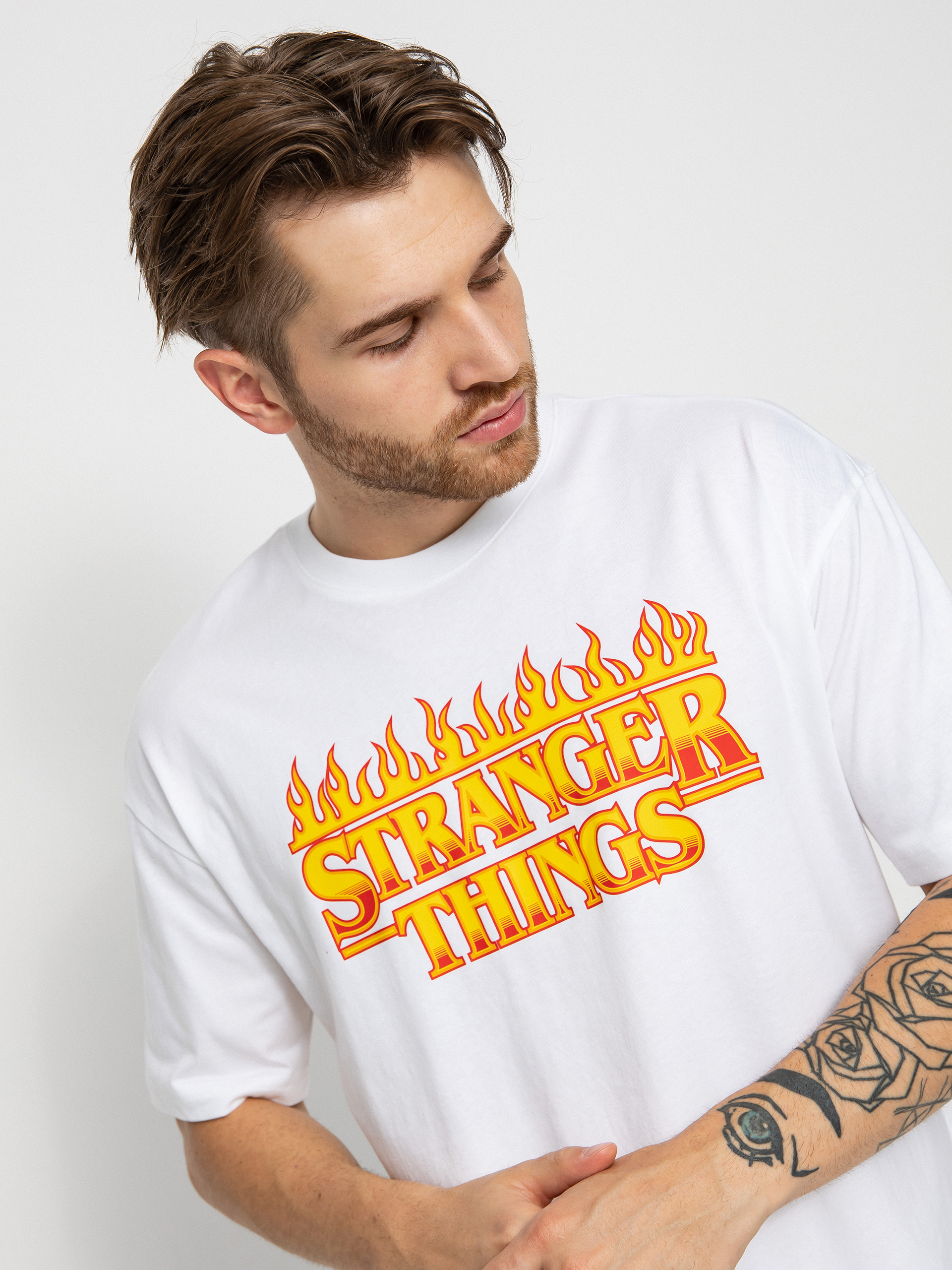 Champion X Stranger Things Crewneck T-Shirt 217791 T-shirt (wht)