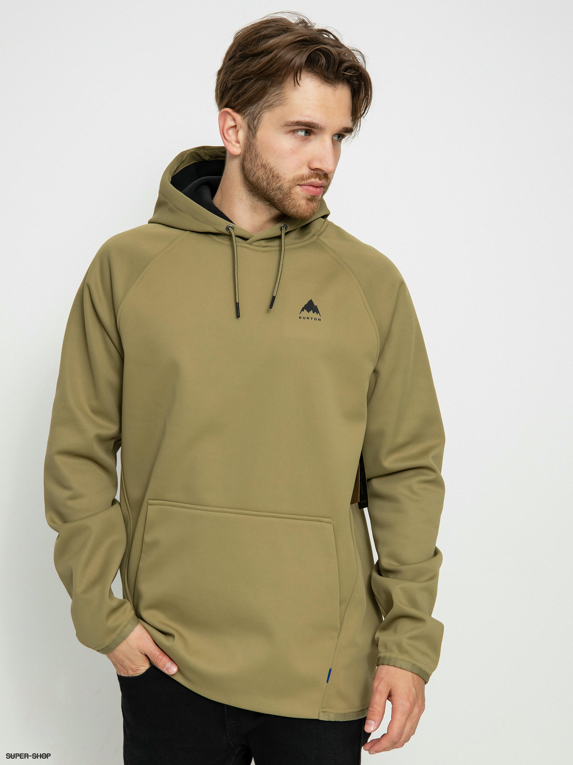 Mens Burton Crown Weatherproof HD Active sweatshirt martini olive