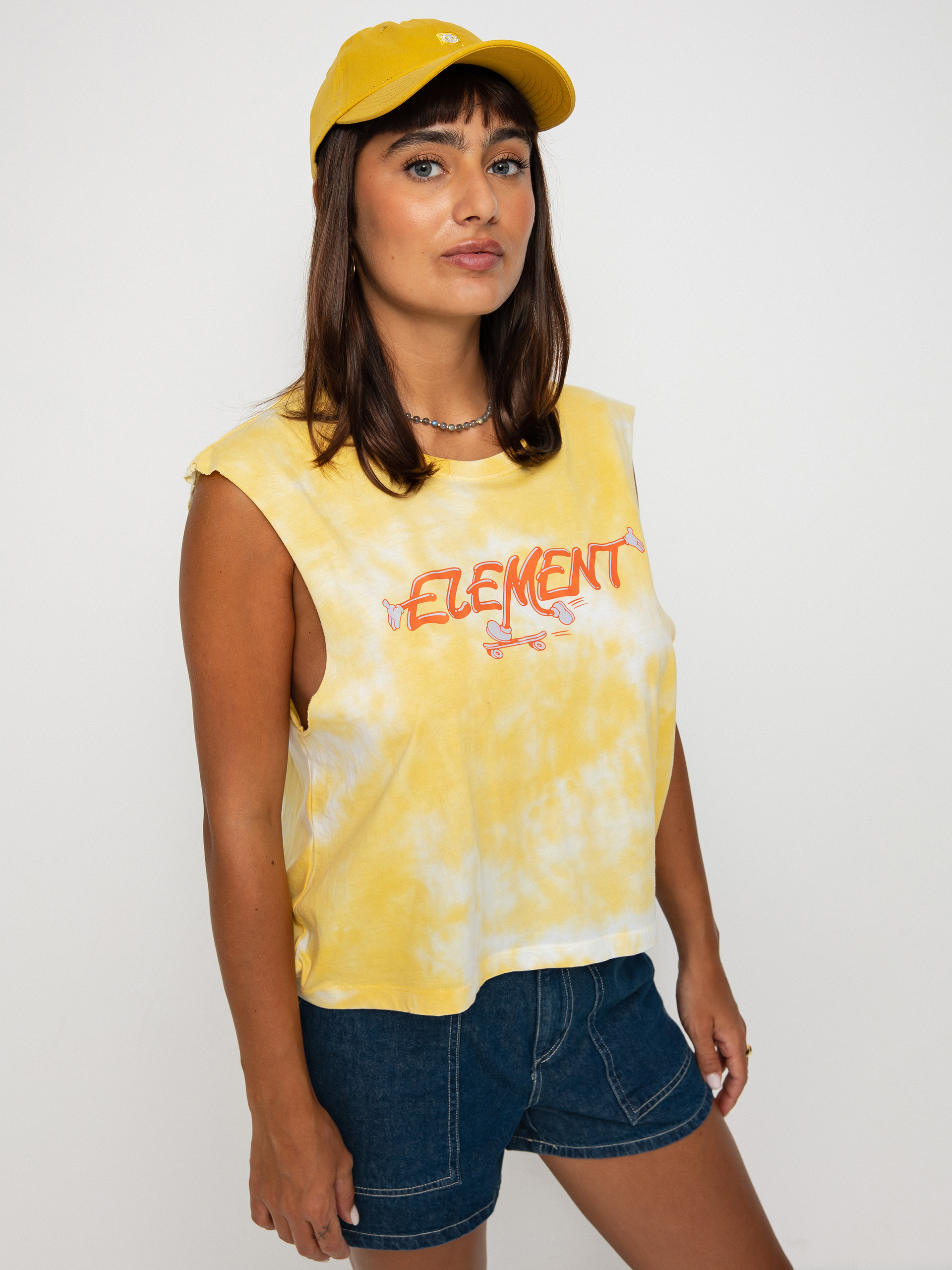 Element Koszulka Skateman Muscle T-shirt Wmn (cream gold tie)