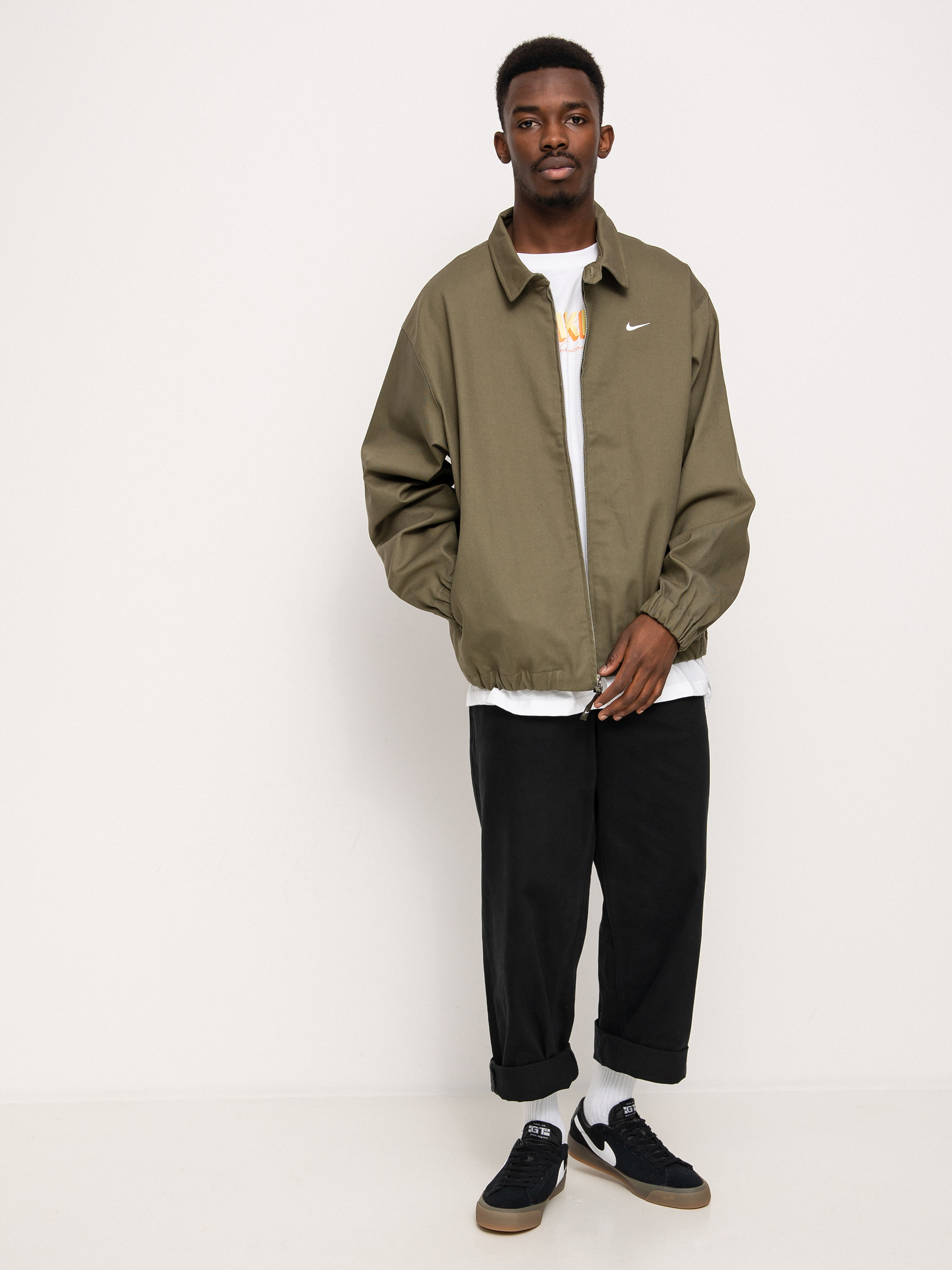 Nike SB Infema Prem Jacke (medium olive/white)