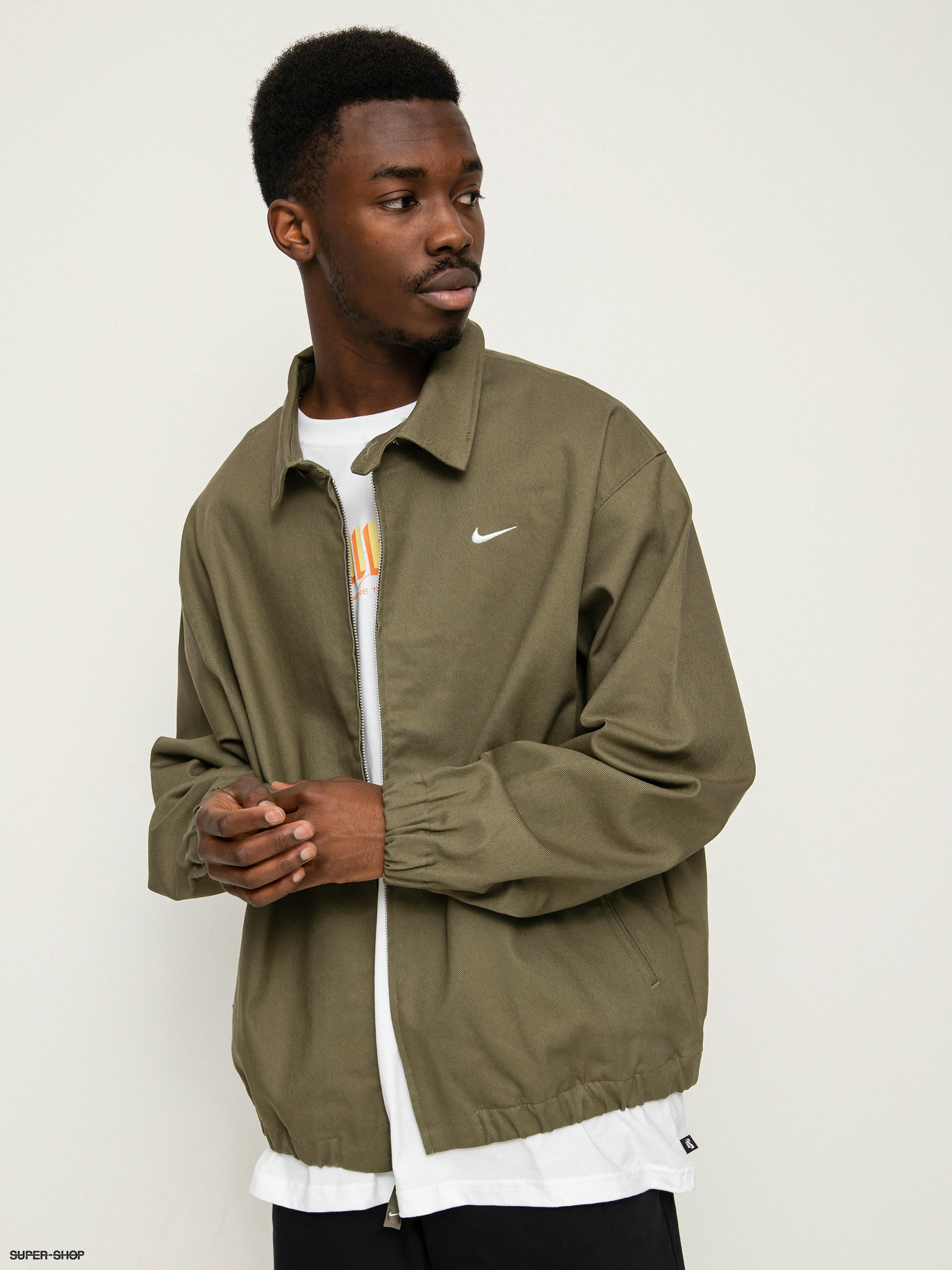 Nike jacket olive green best sale