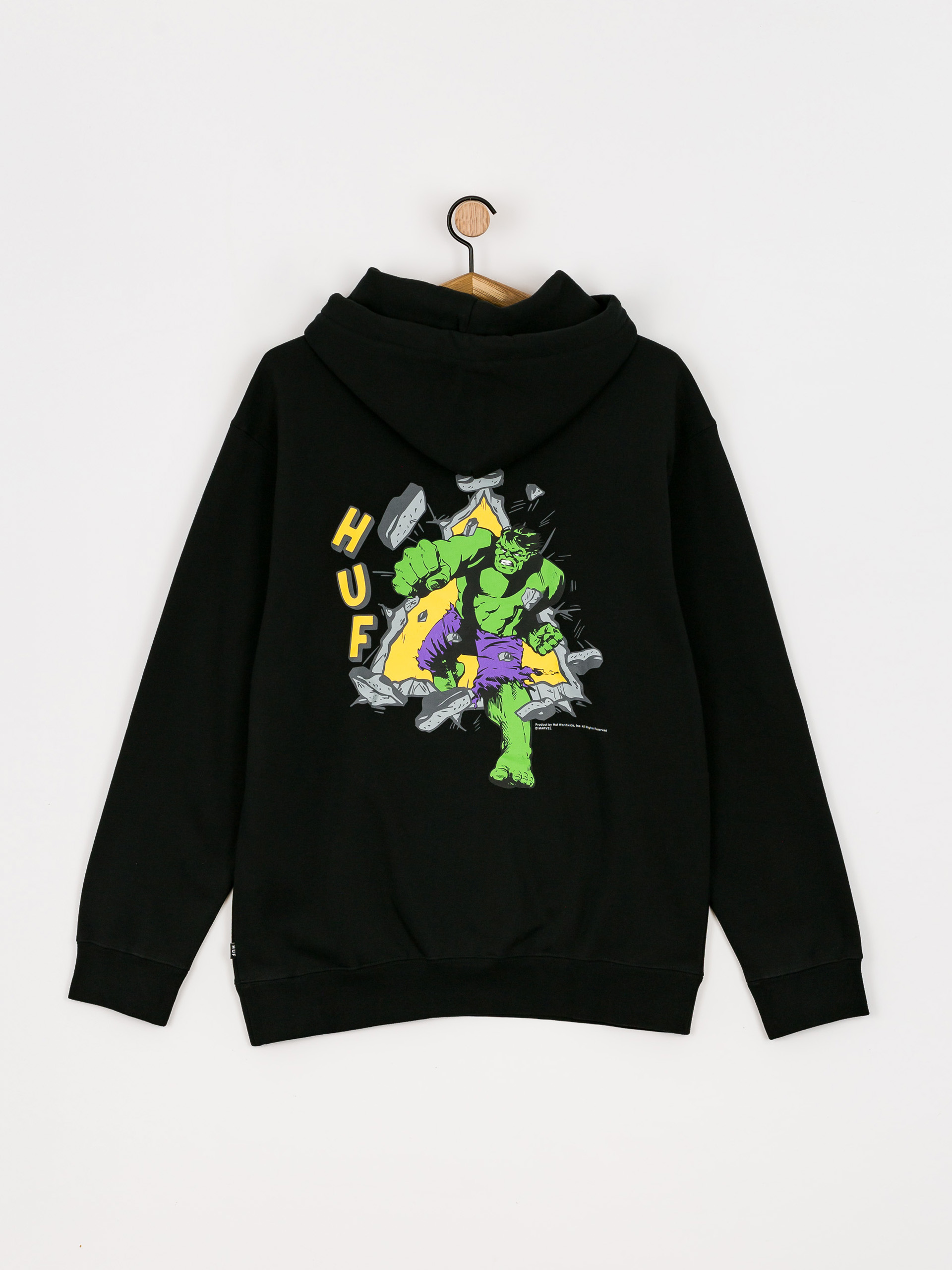 HUF X Marvel Hulk Triple Triangle HD Hoodie (black)
