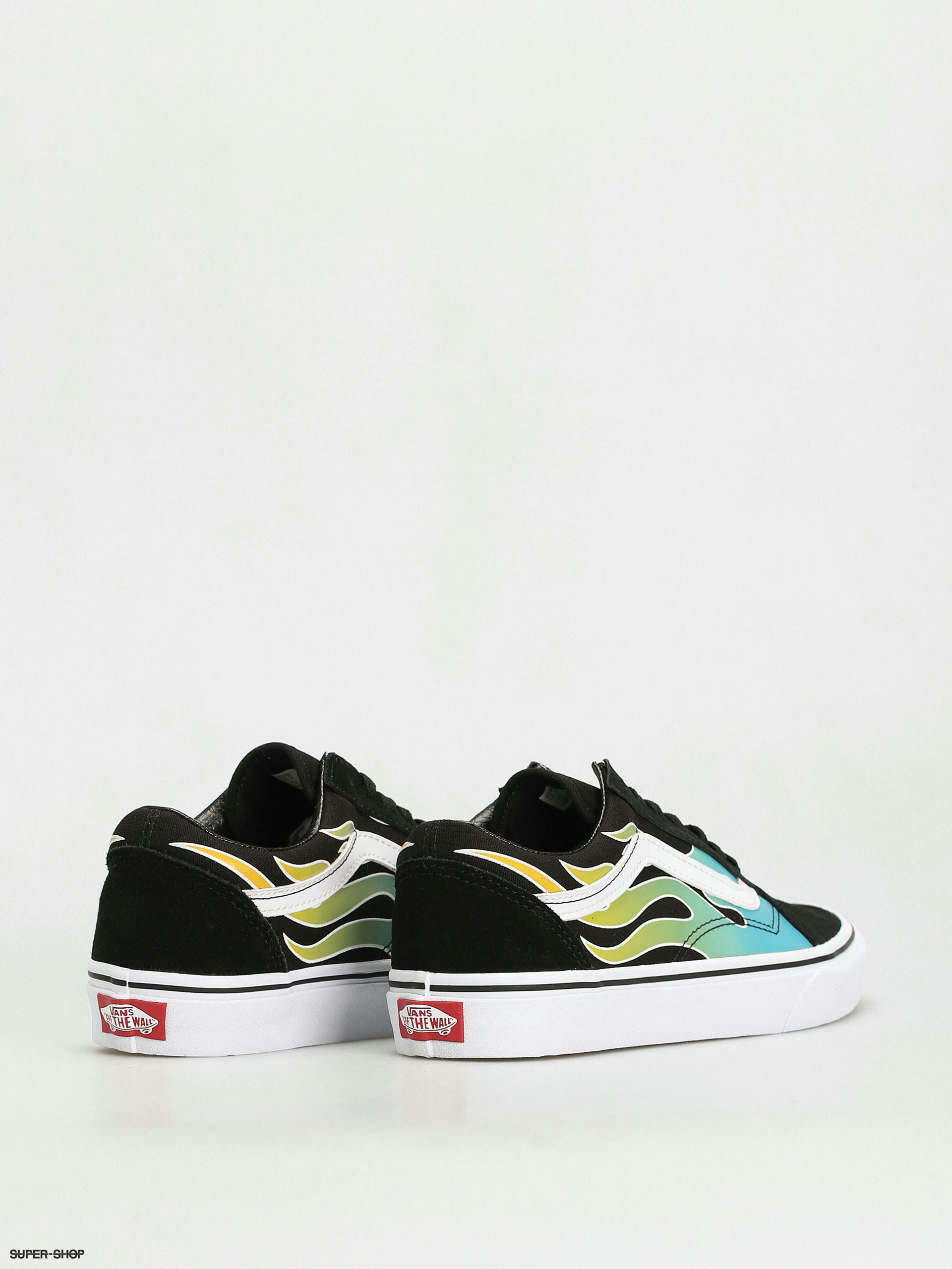 Vans Old Skool Shoes (glow flame black/white)