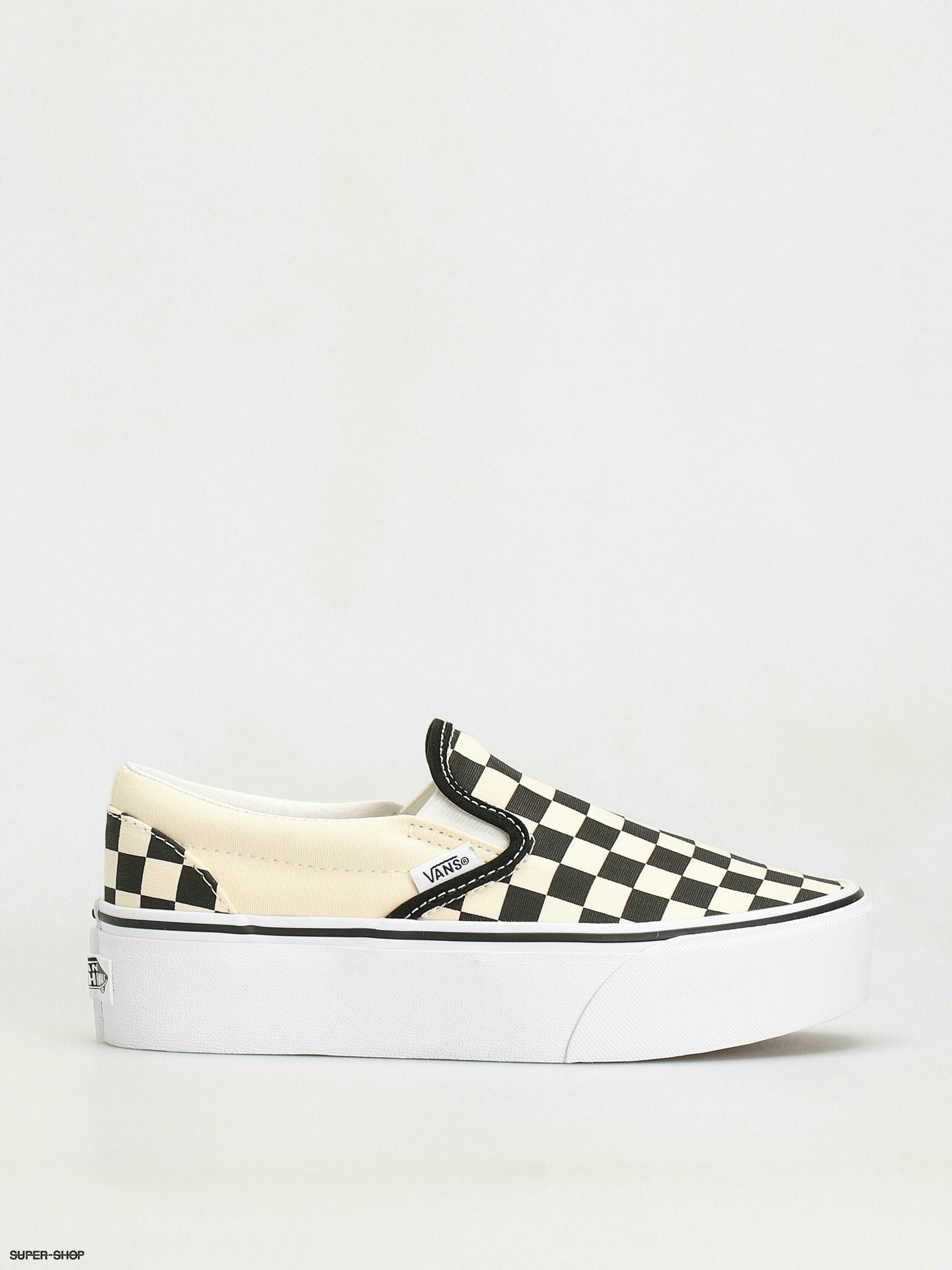 Van slip ons black best sale and white