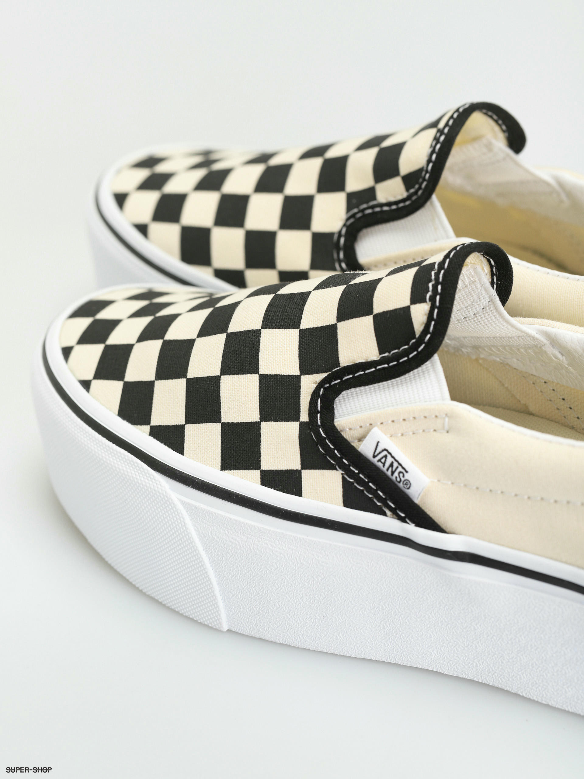 Vans Classic Slip On Stackform Shoes (checkerboard black/classic white)