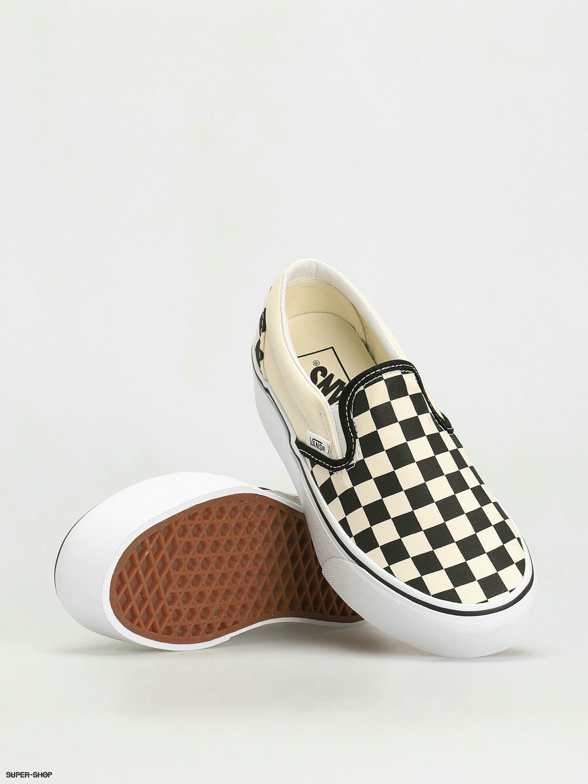 Vans Classic Slip On Stackform Shoes (checkerboard black/classic white)