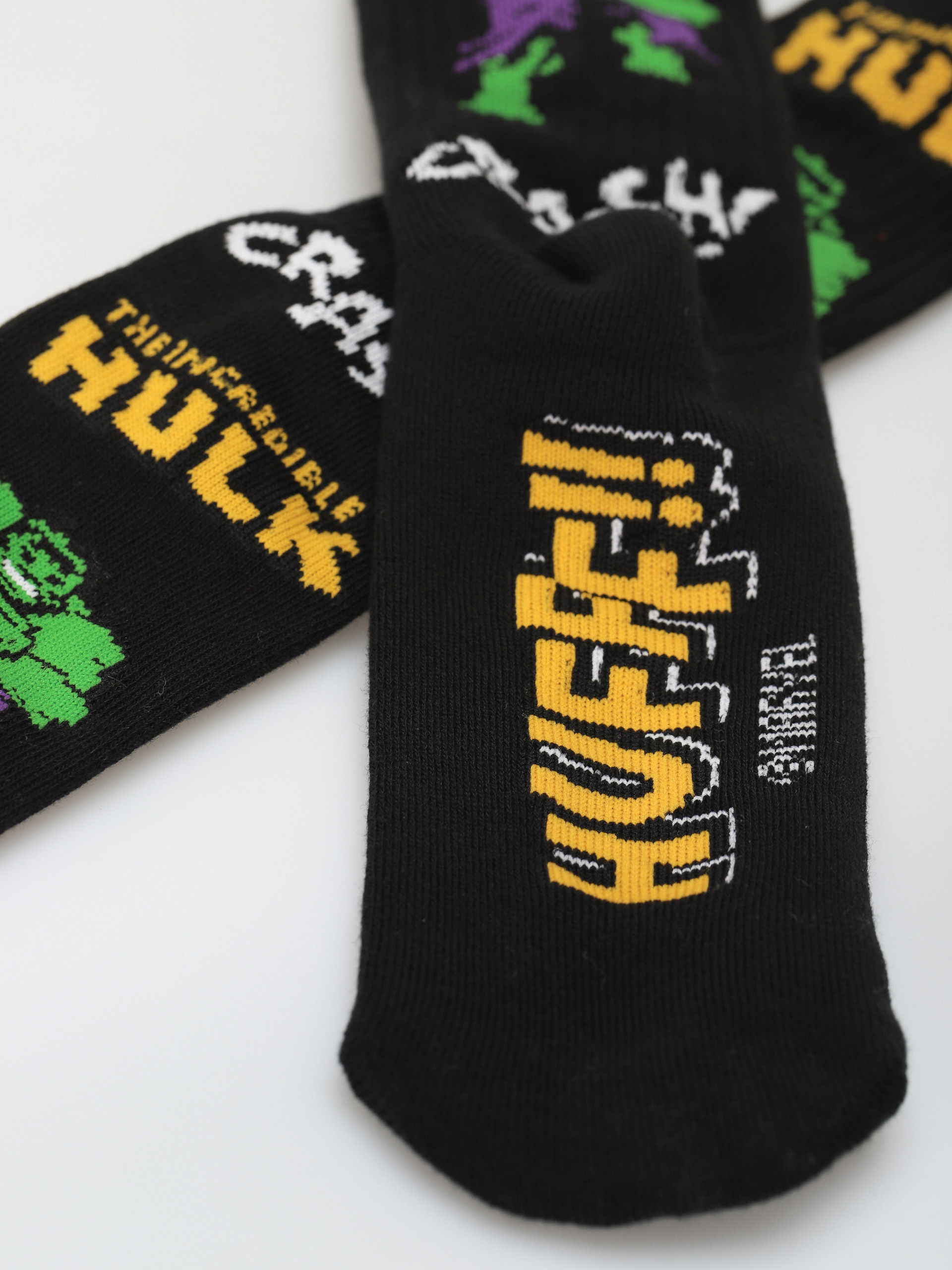 HUF X Marvel Hulk Retro Crew Socks (black)