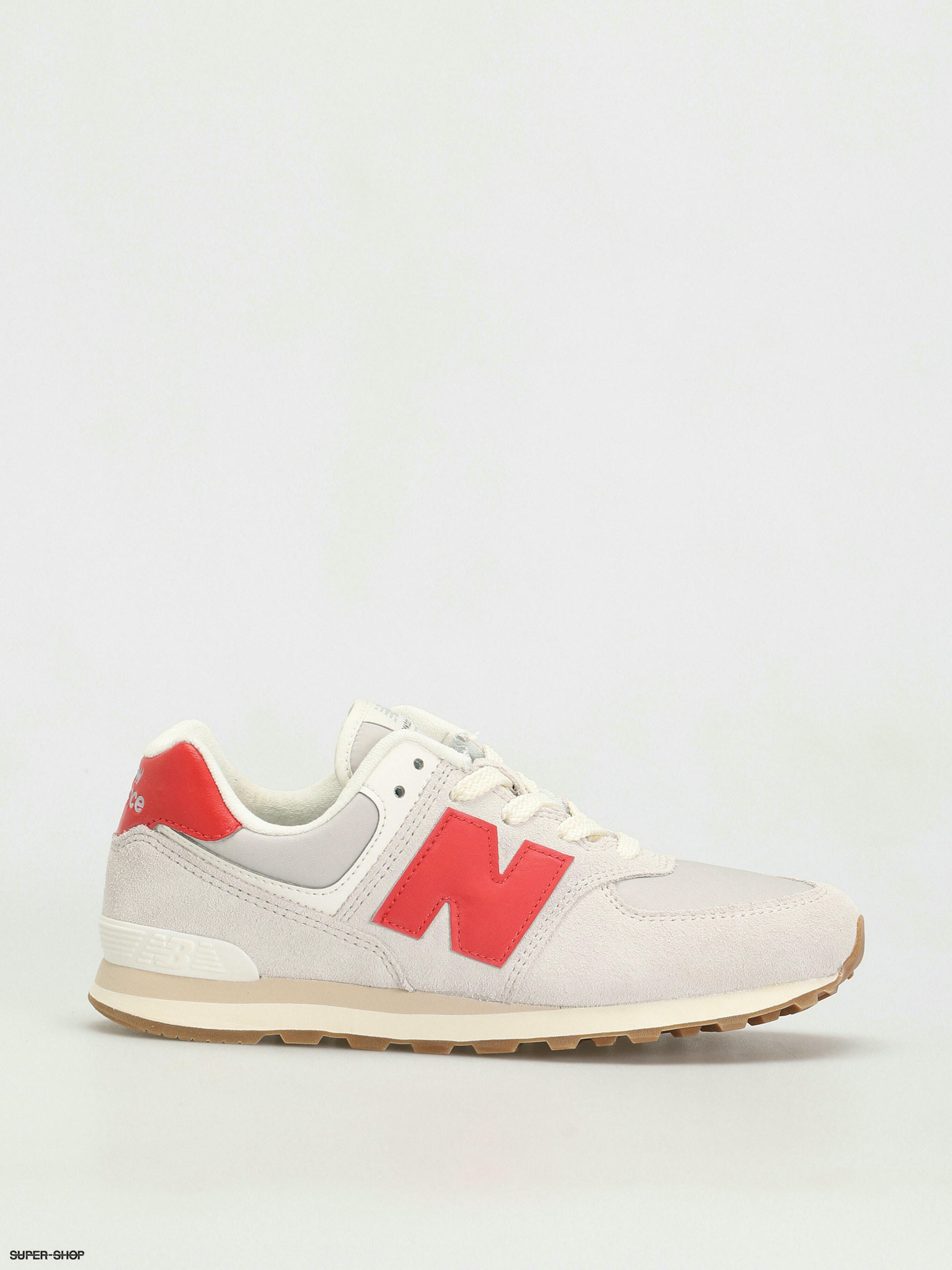 New balance 574 synthetic hot sale red