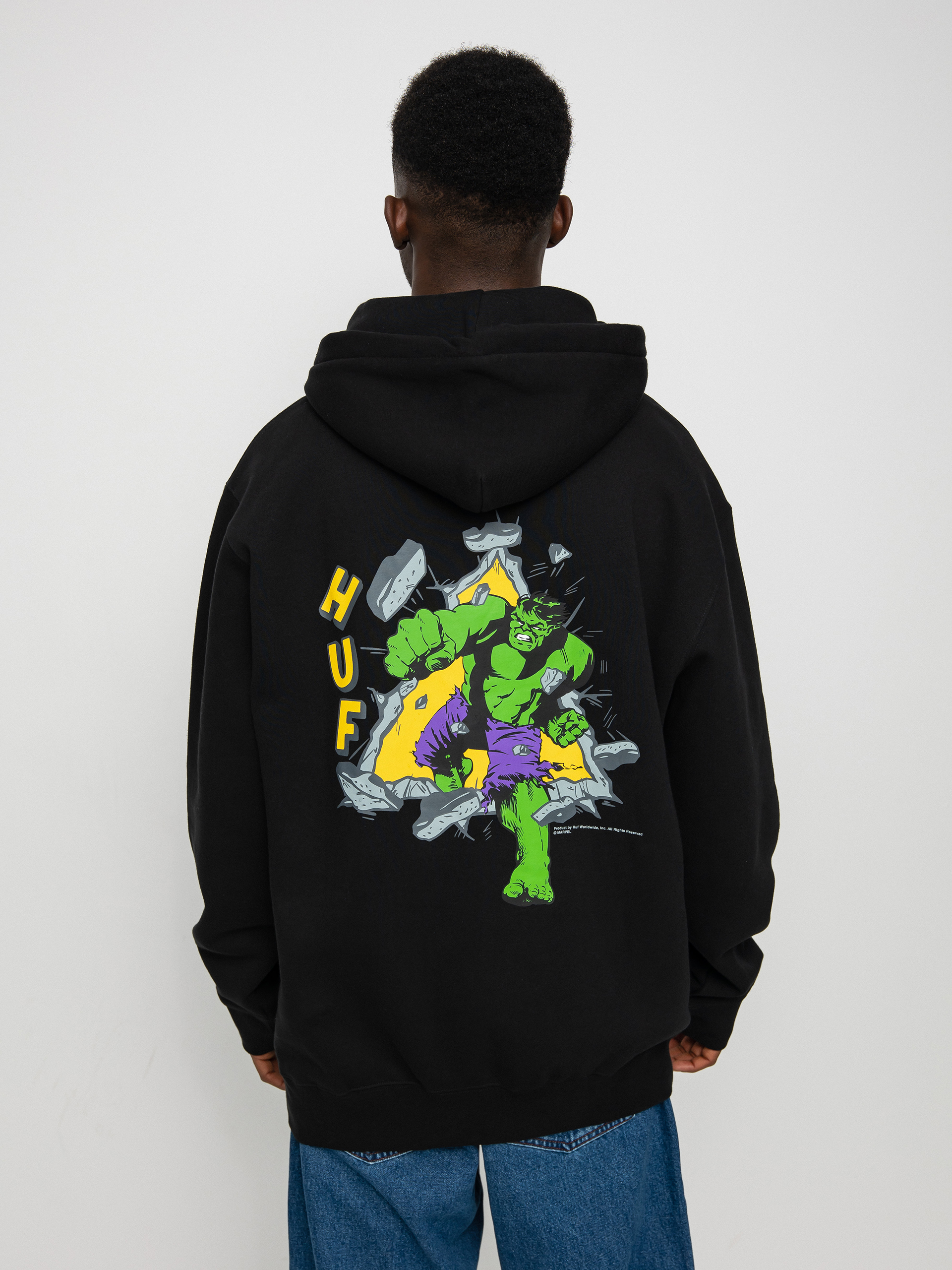 HUF X Marvel Hulk Triple Triangle HD Hoodie (black)