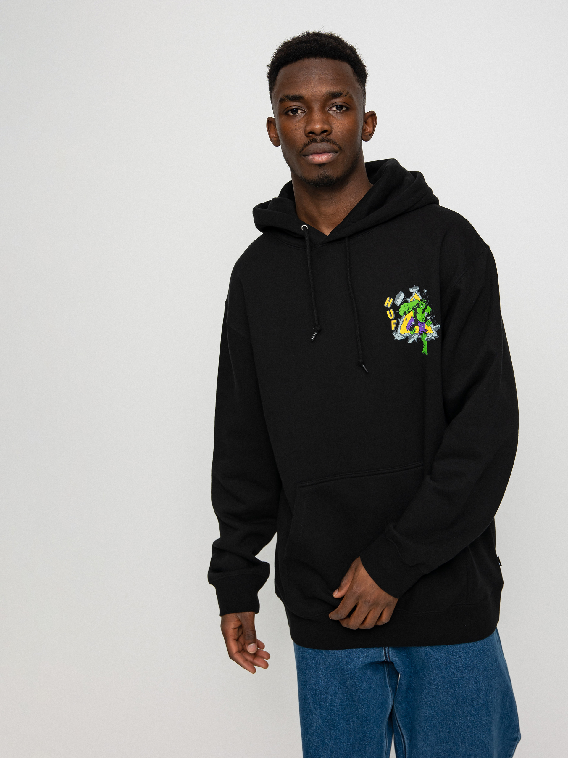 HUF X Marvel Hulk Triple Triangle HD Hoodie (black)