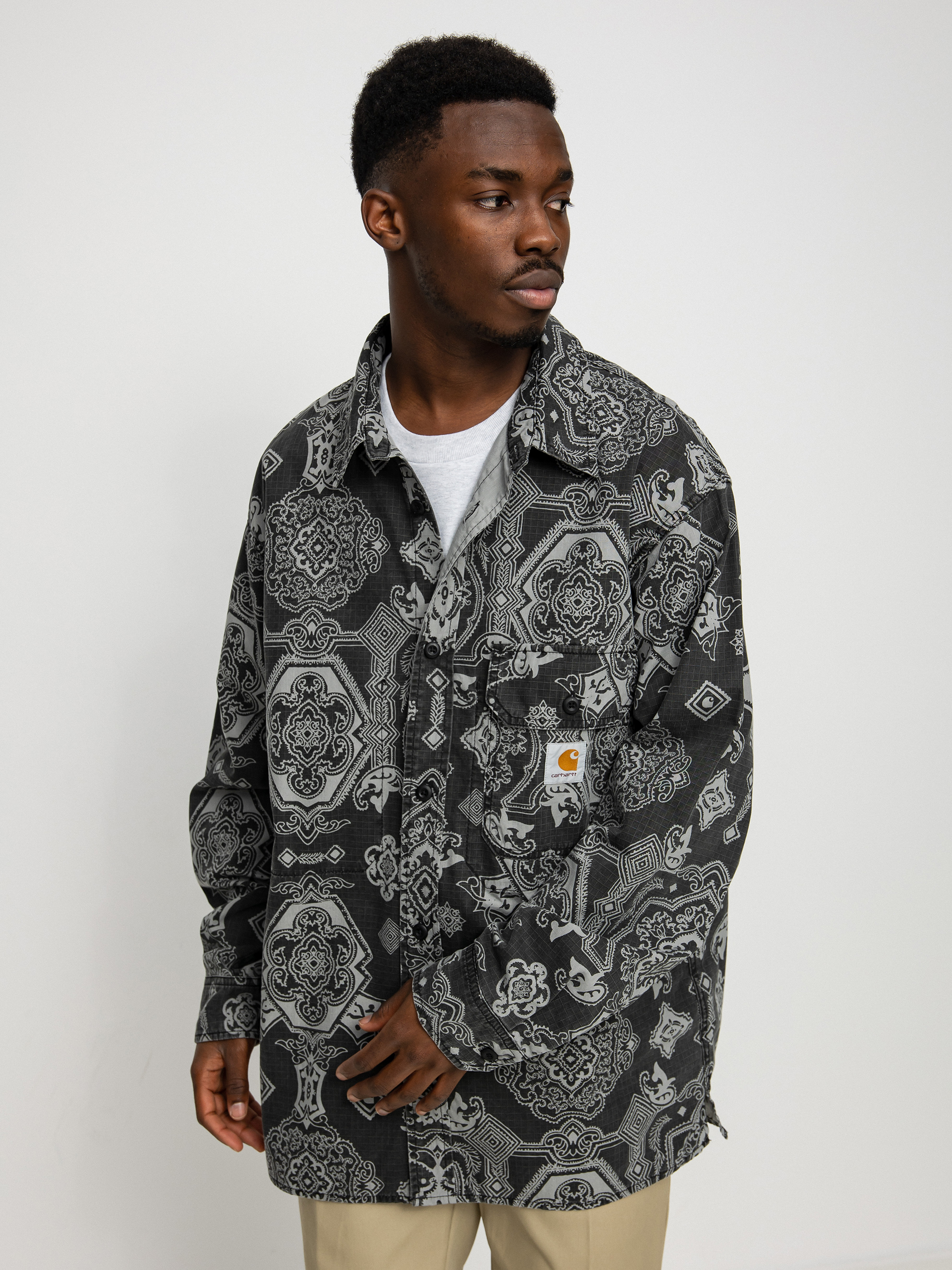 トップス Carhartt wip VERSEE SHIRT Carhartt WIP Verse Shirt - black (verse print/black)