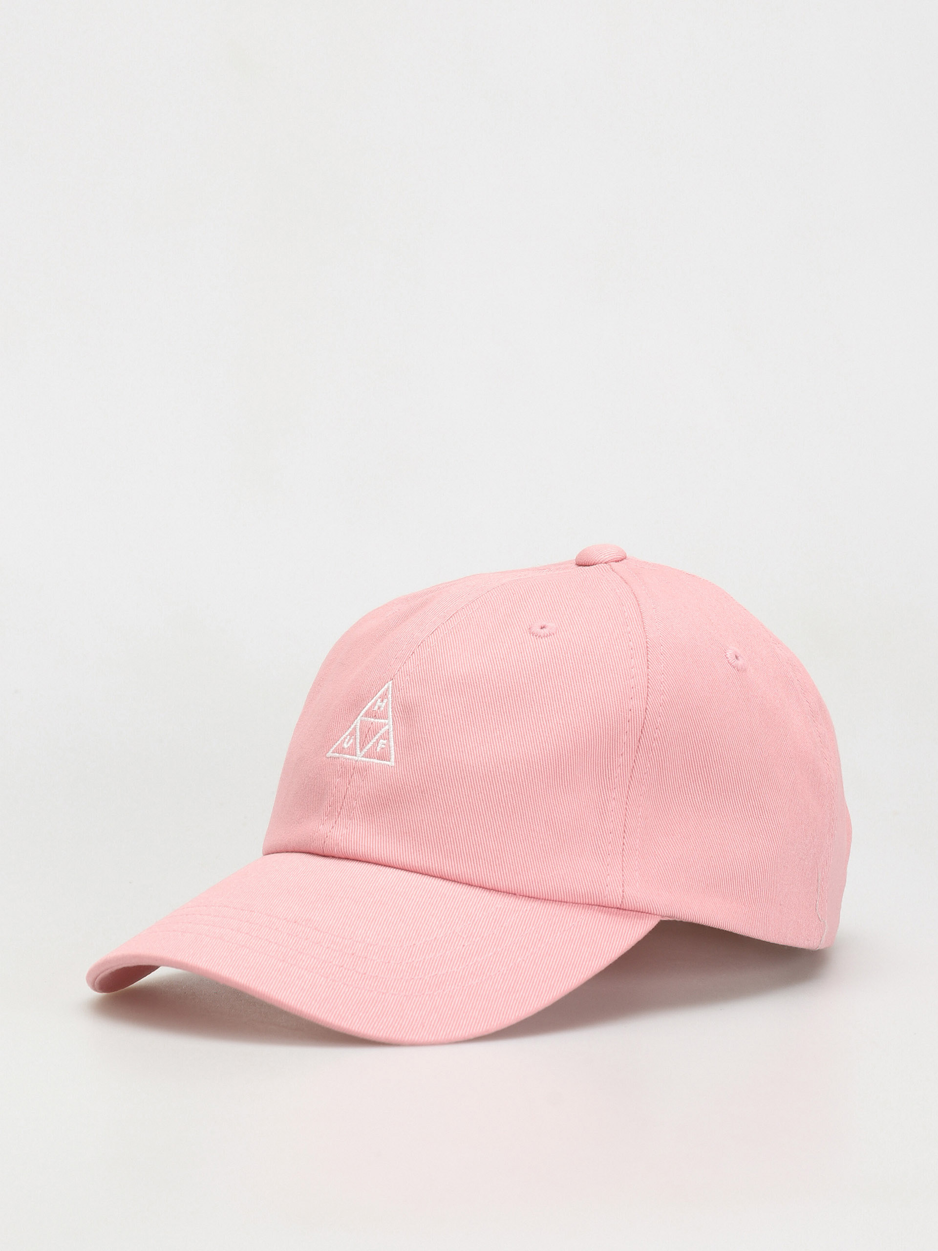 HUF Essentials Triple Triangle Logo CV 6 Panel Cap (coral pink)