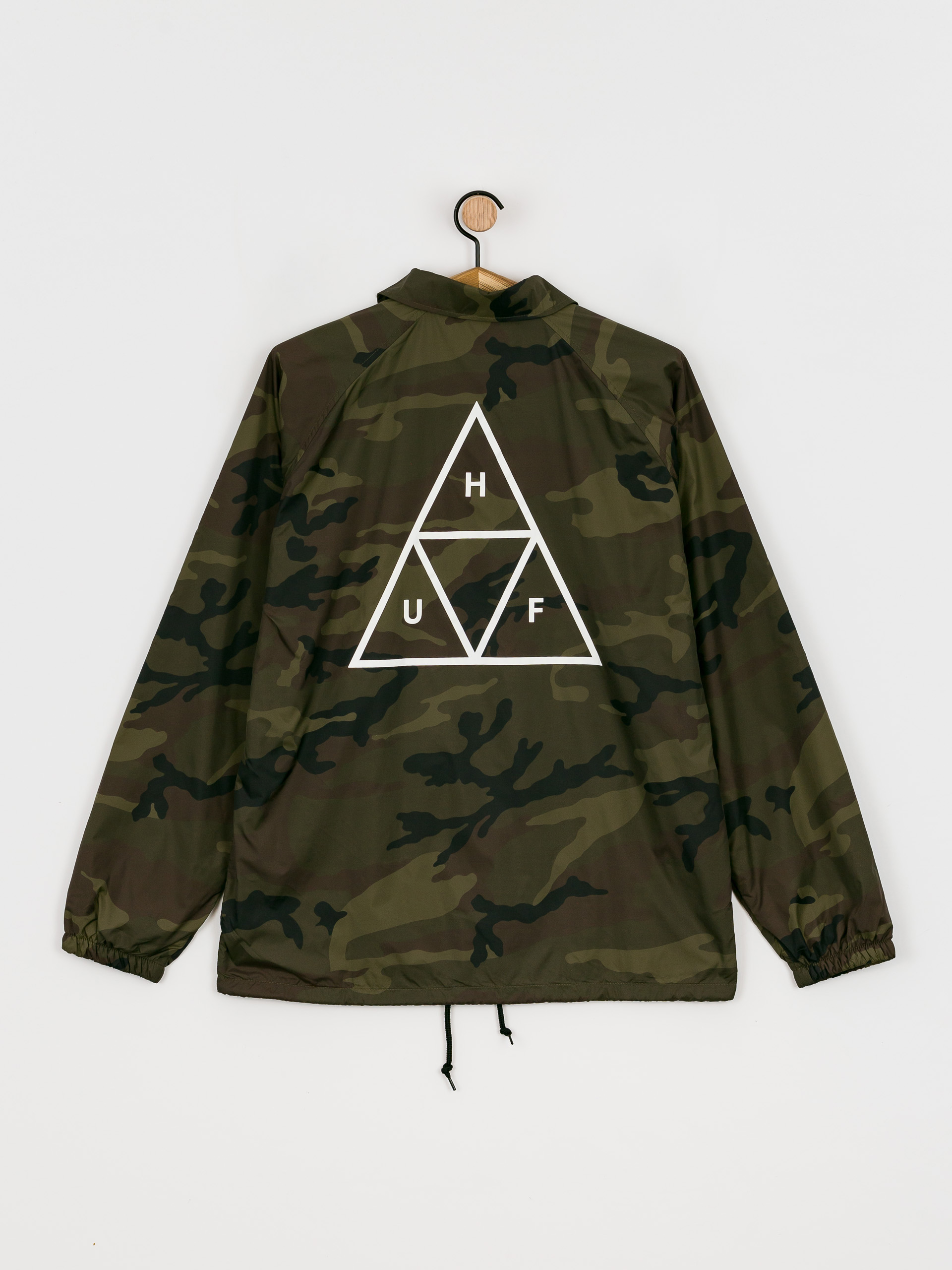 HUF Essentials Triple Triangle Coaches Jacket (woodland)