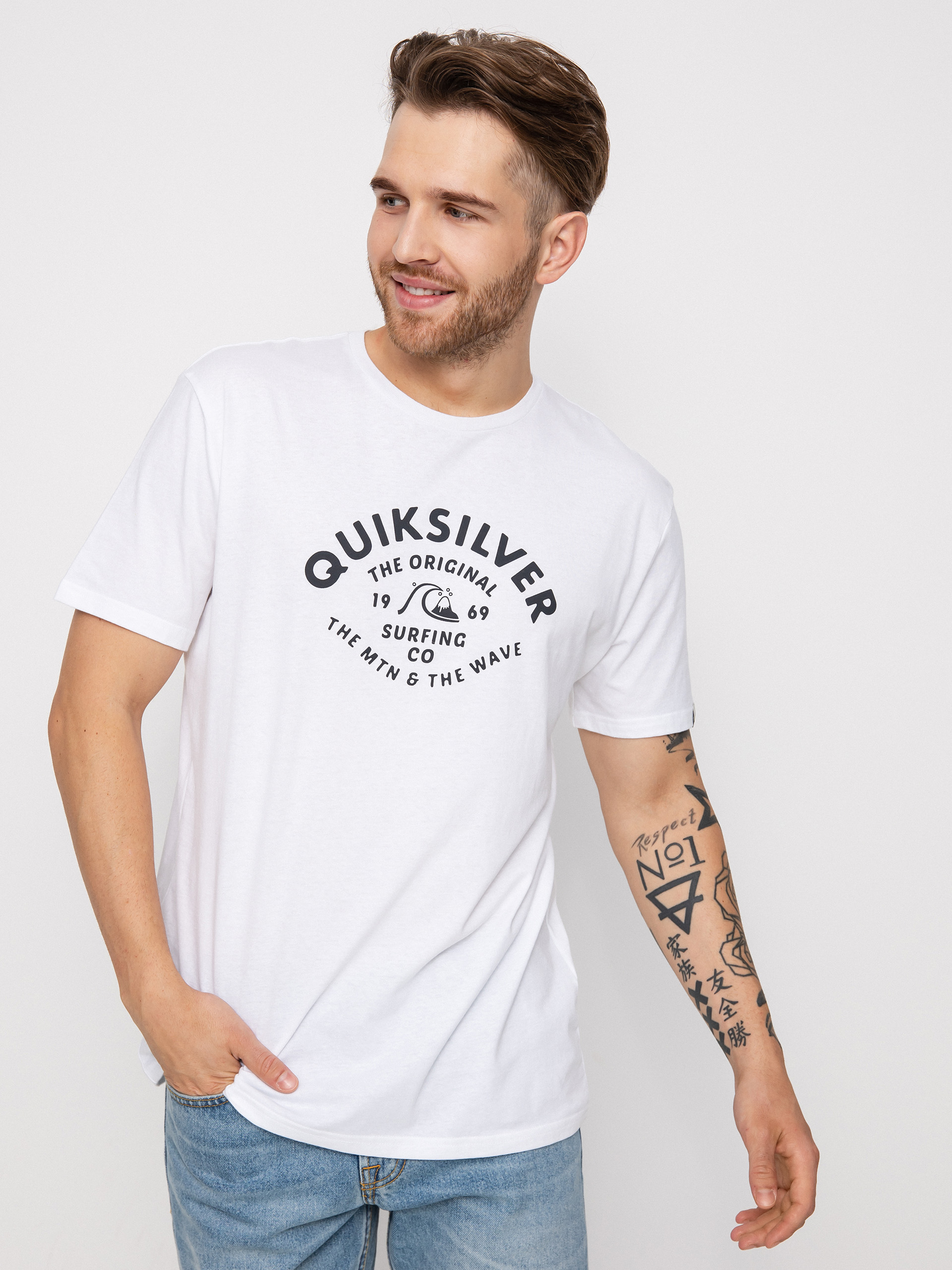 Quiksilver Script Talk Front T-shirt (white)