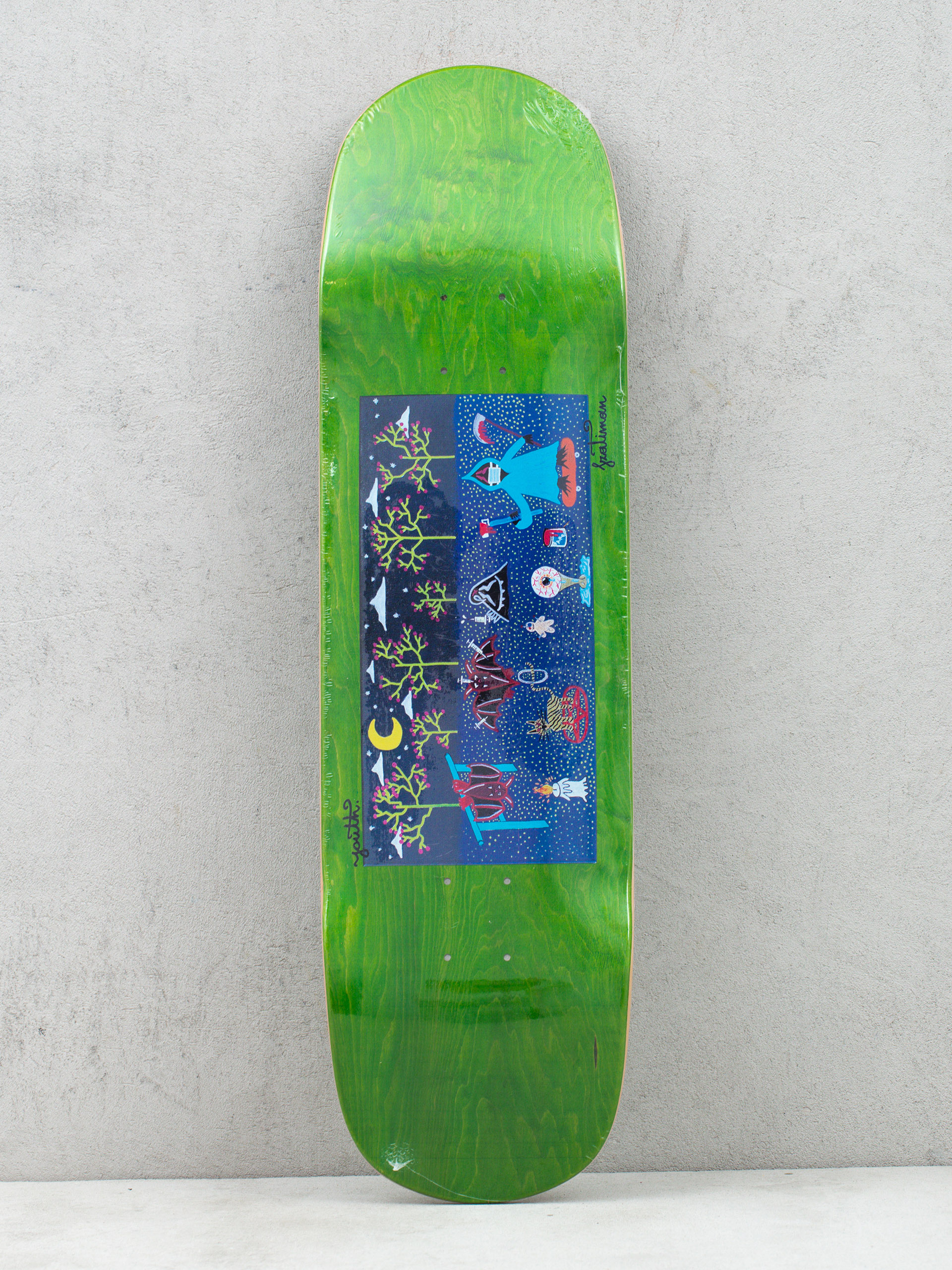 Youth Skateboards X Szati Vaccine Pool Shape Deck (green)