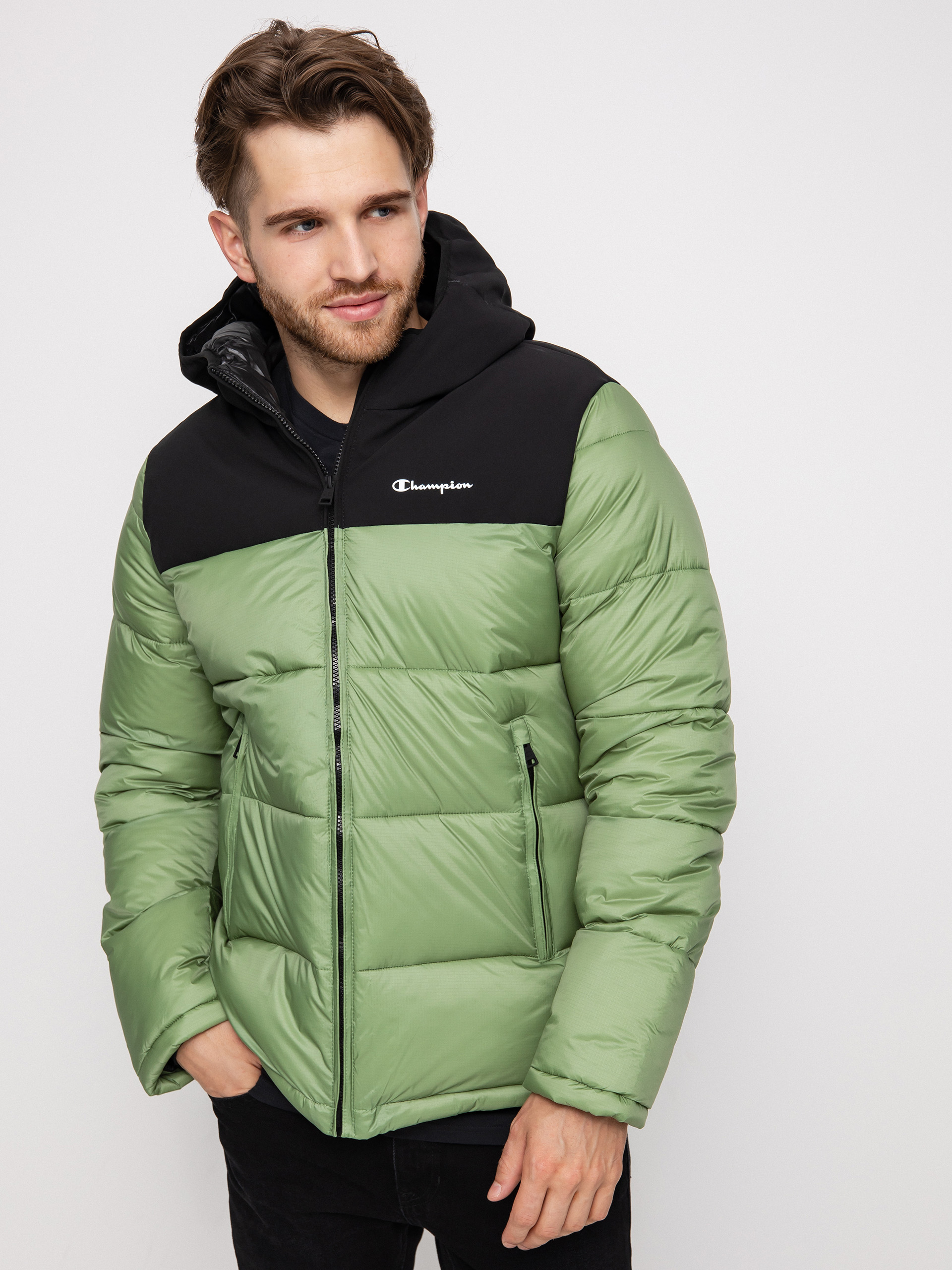 Champion Legacy Hooded Jacket 218080 Jacke (sgr/nbk)