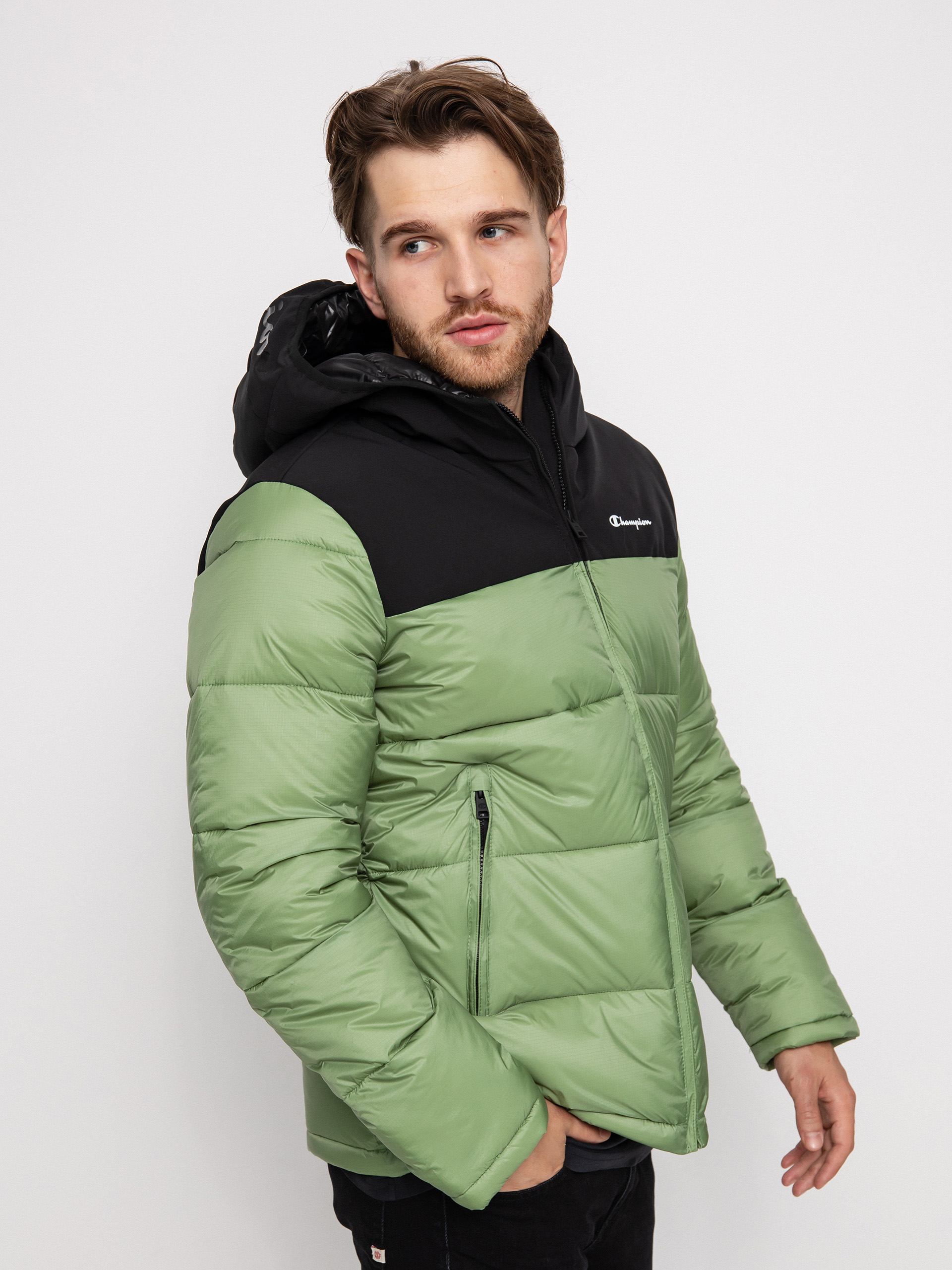 Champion Legacy Hooded Jacket 218080 Jacke (sgr/nbk)