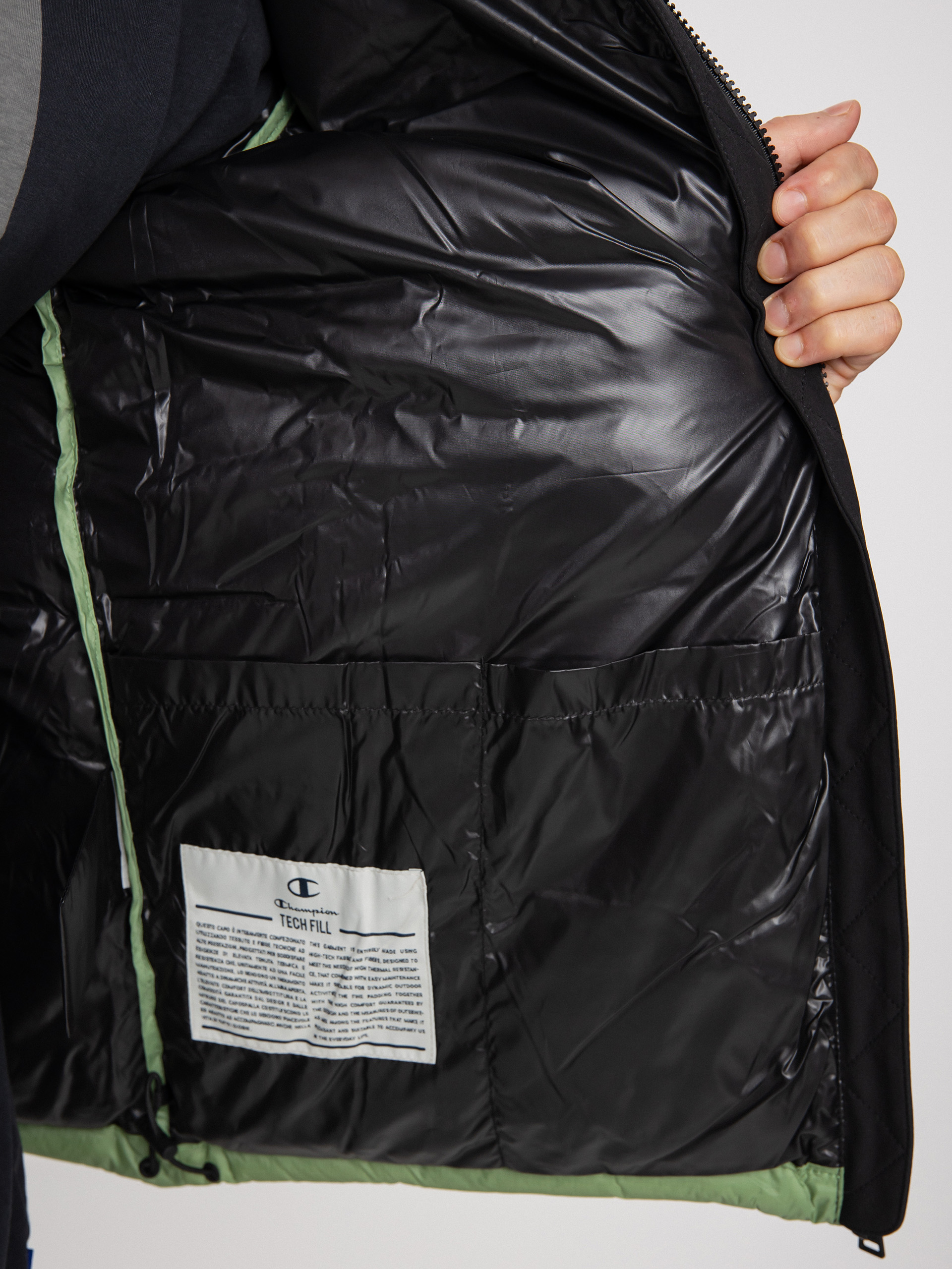 Champion Legacy Hooded Jacket 218080 Jacke (sgr/nbk)
