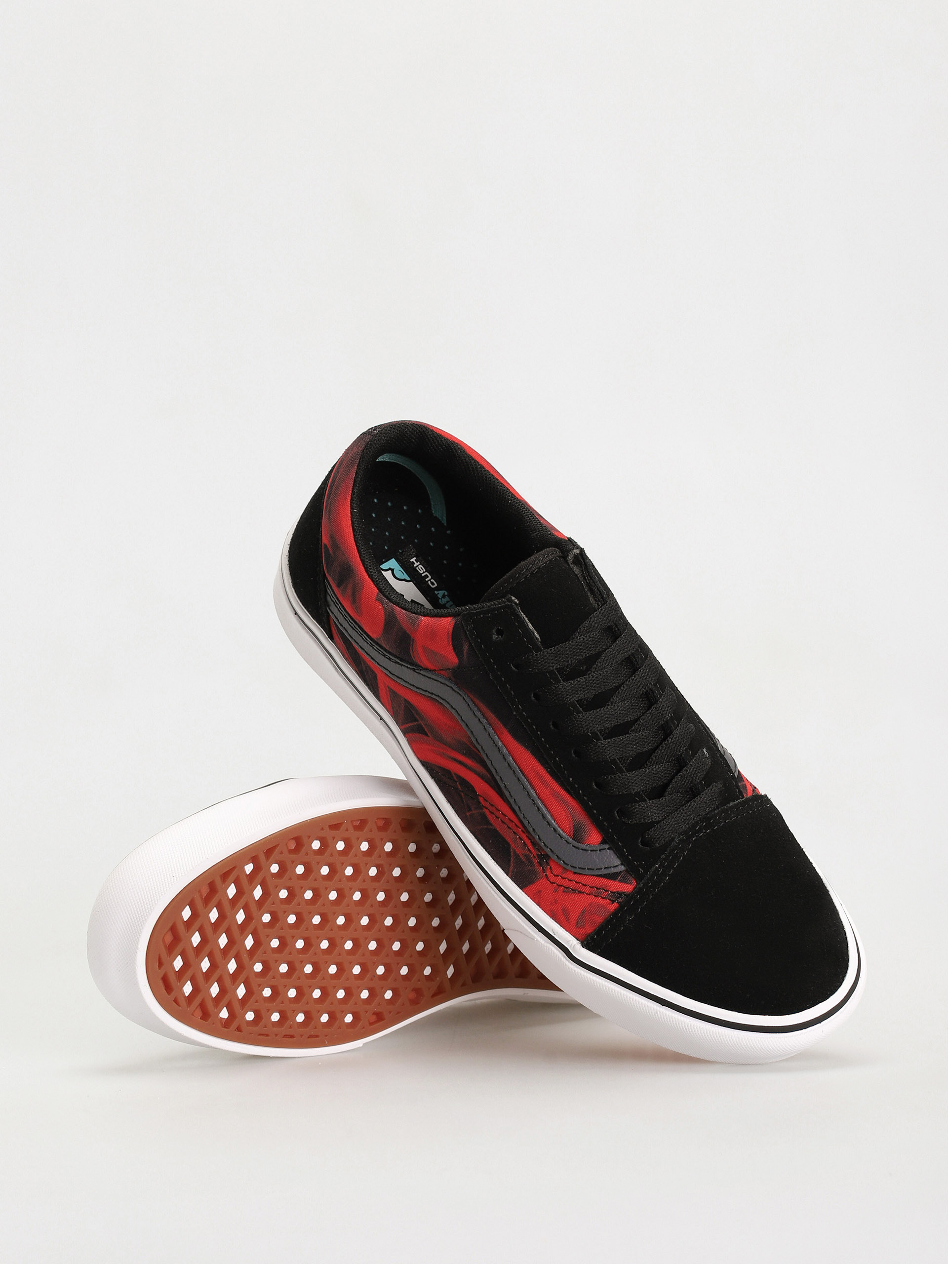 Vans Comfycush Old Skool Shoes (after dark black/red)