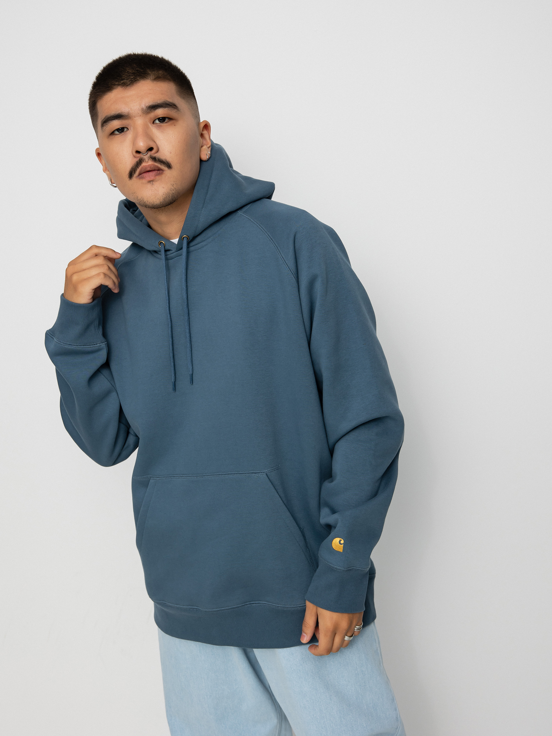 Carhartt WIP Chase HD Hoodie (storm blue/gold)
