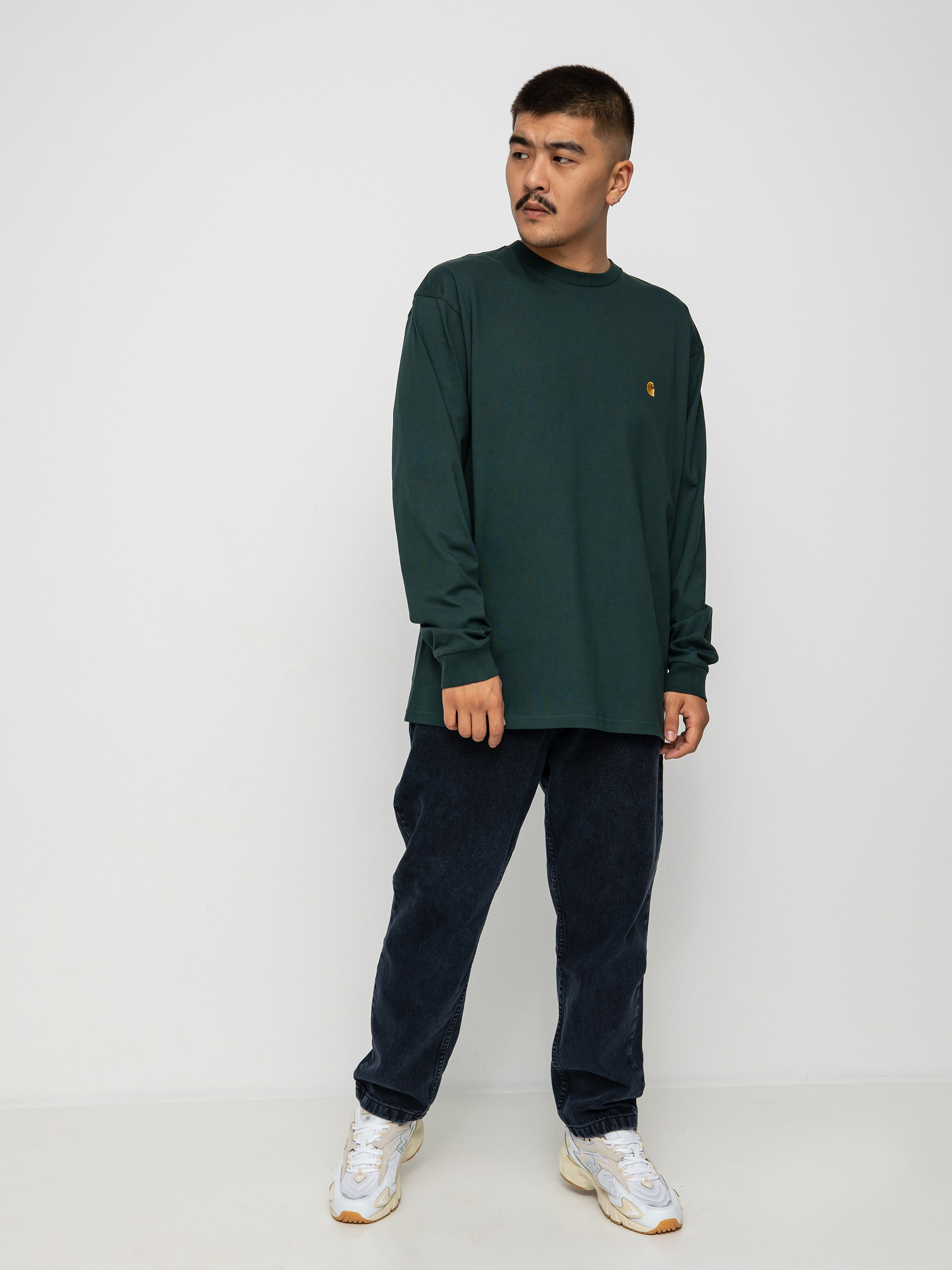 Carhartt WIP Chase Longsleeve (juniper/gold)