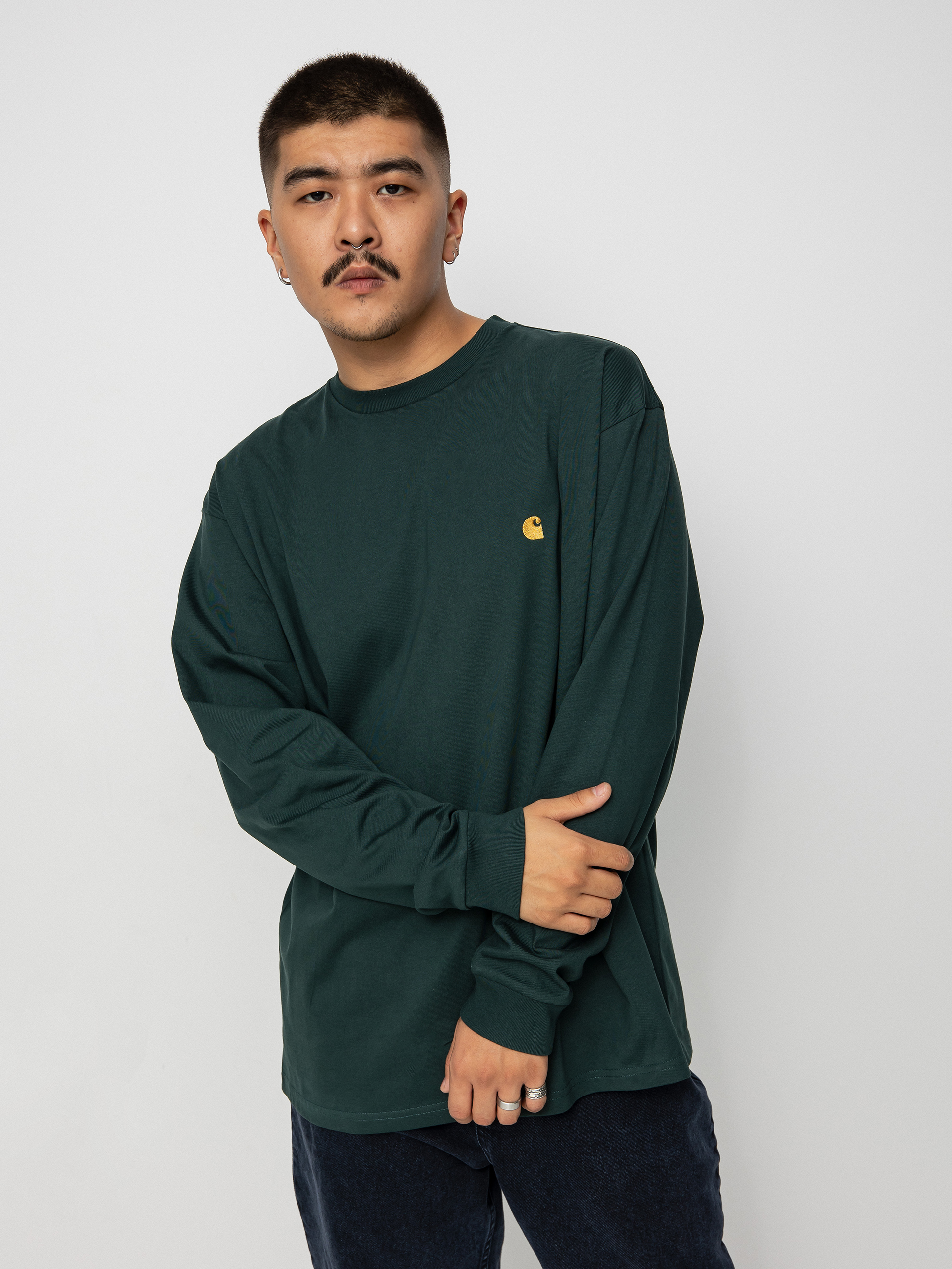 Carhartt WIP Chase Longsleeve (juniper/gold)