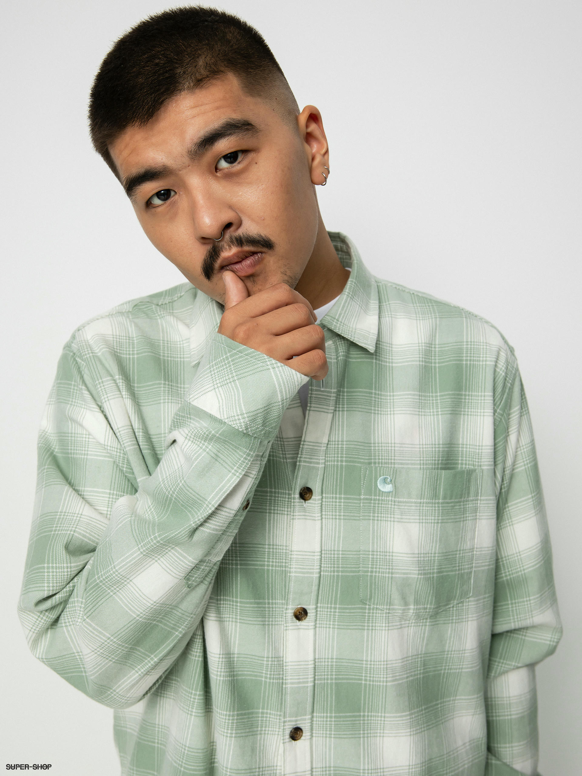 Carhartt WIP Deaver Shirt (deaver check/misty sage)