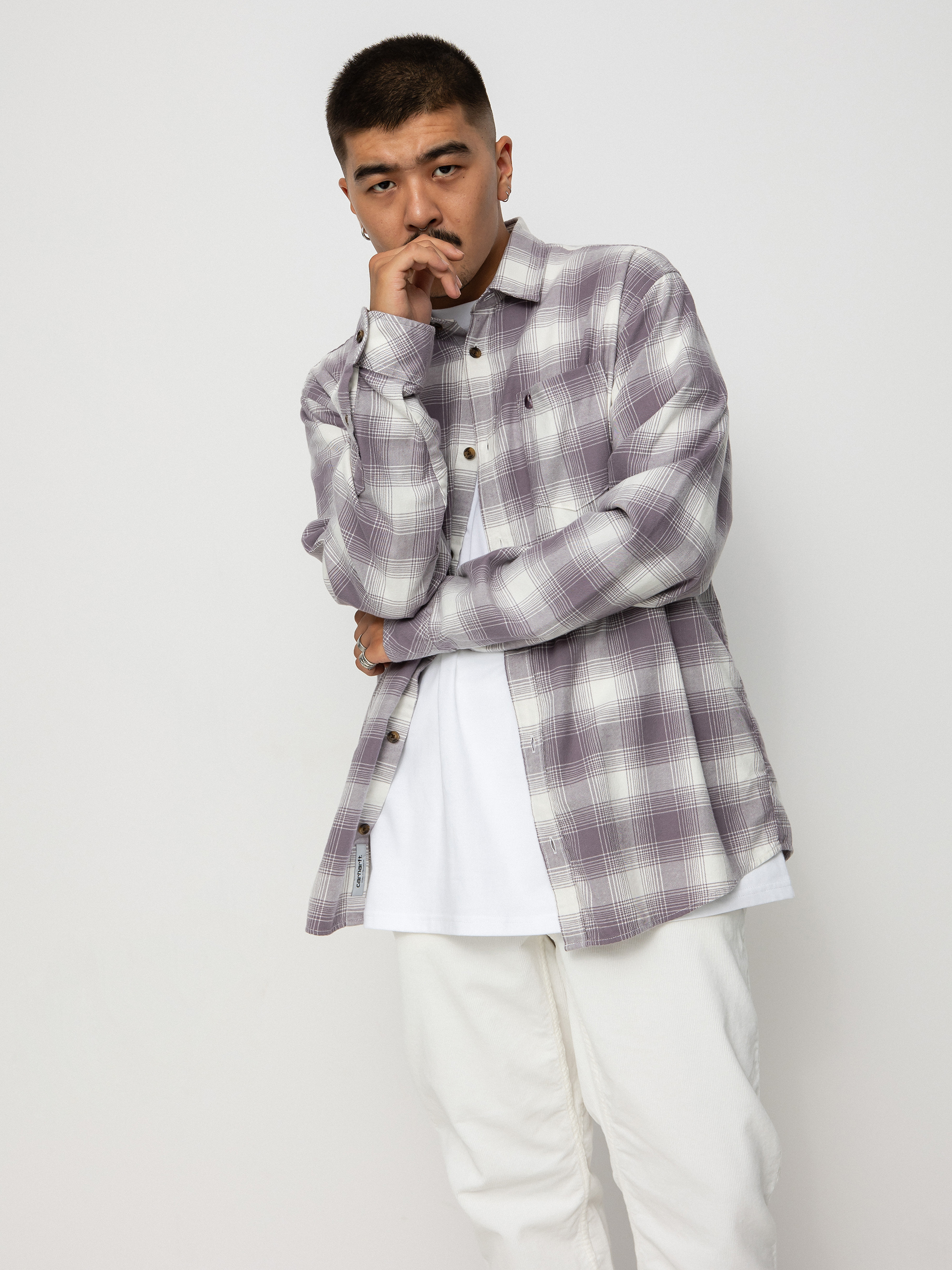 Carhartt WIP Deaver Shirt (deaver check/misty thistle)