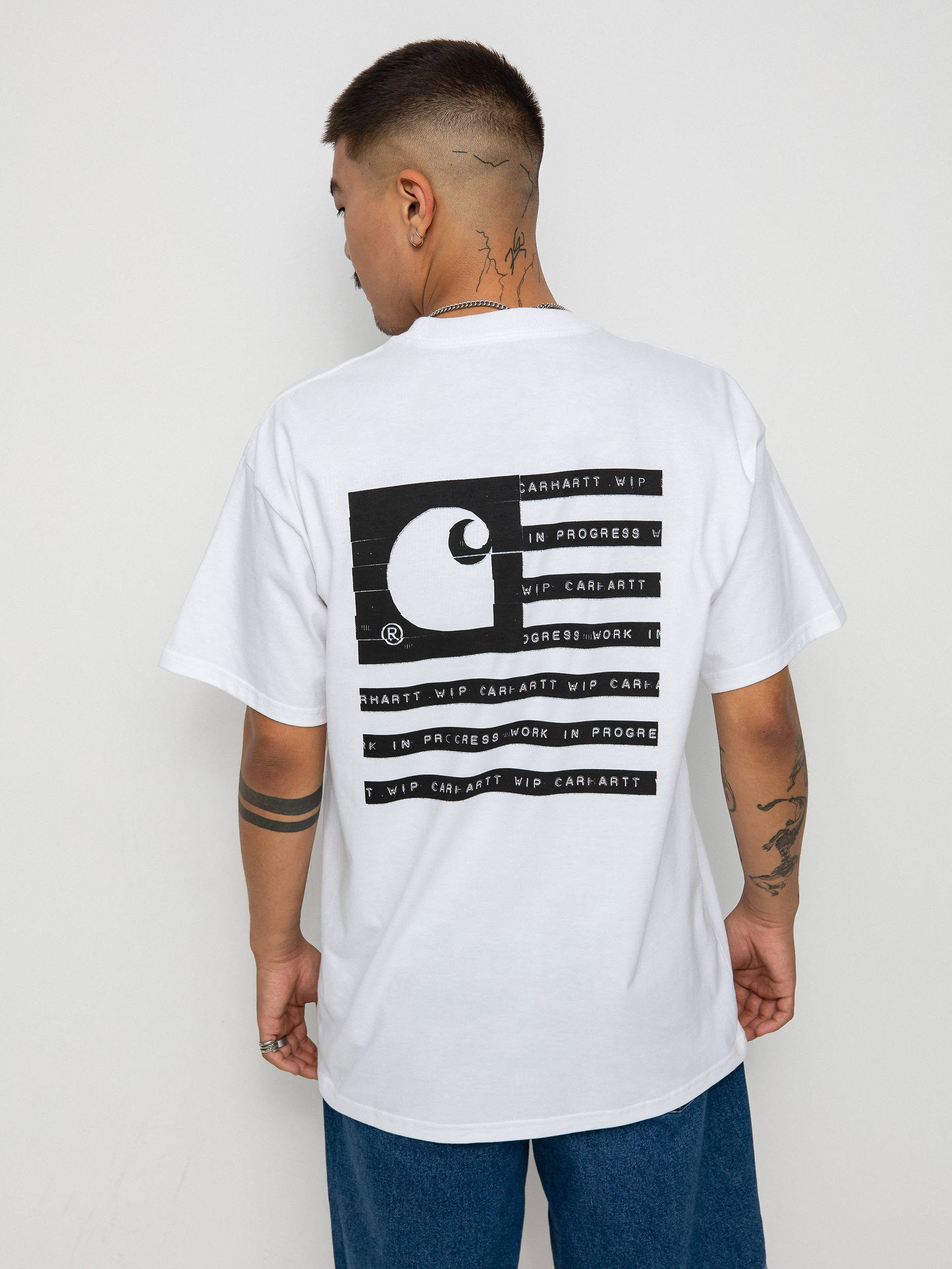 Carhartt WIP Label State Flag T-shirt (white/black)