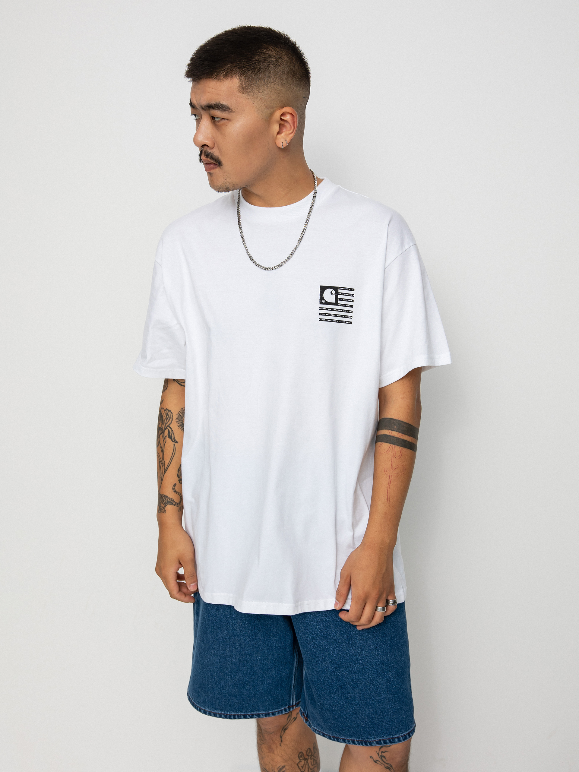 Carhartt WIP Label State Flag T-shirt (white/black)