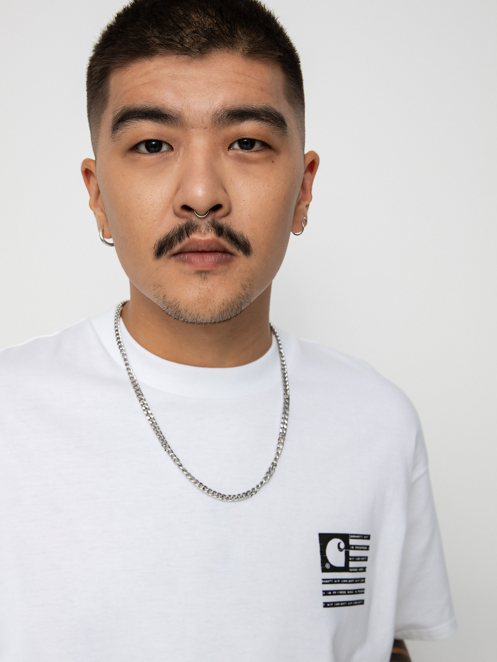 Carhartt WIP Label State Flag T-shirt (white/black)