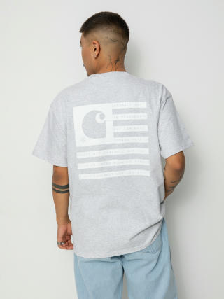 Carhartt WIP Label State Flag T-shirt (ash heather/white)