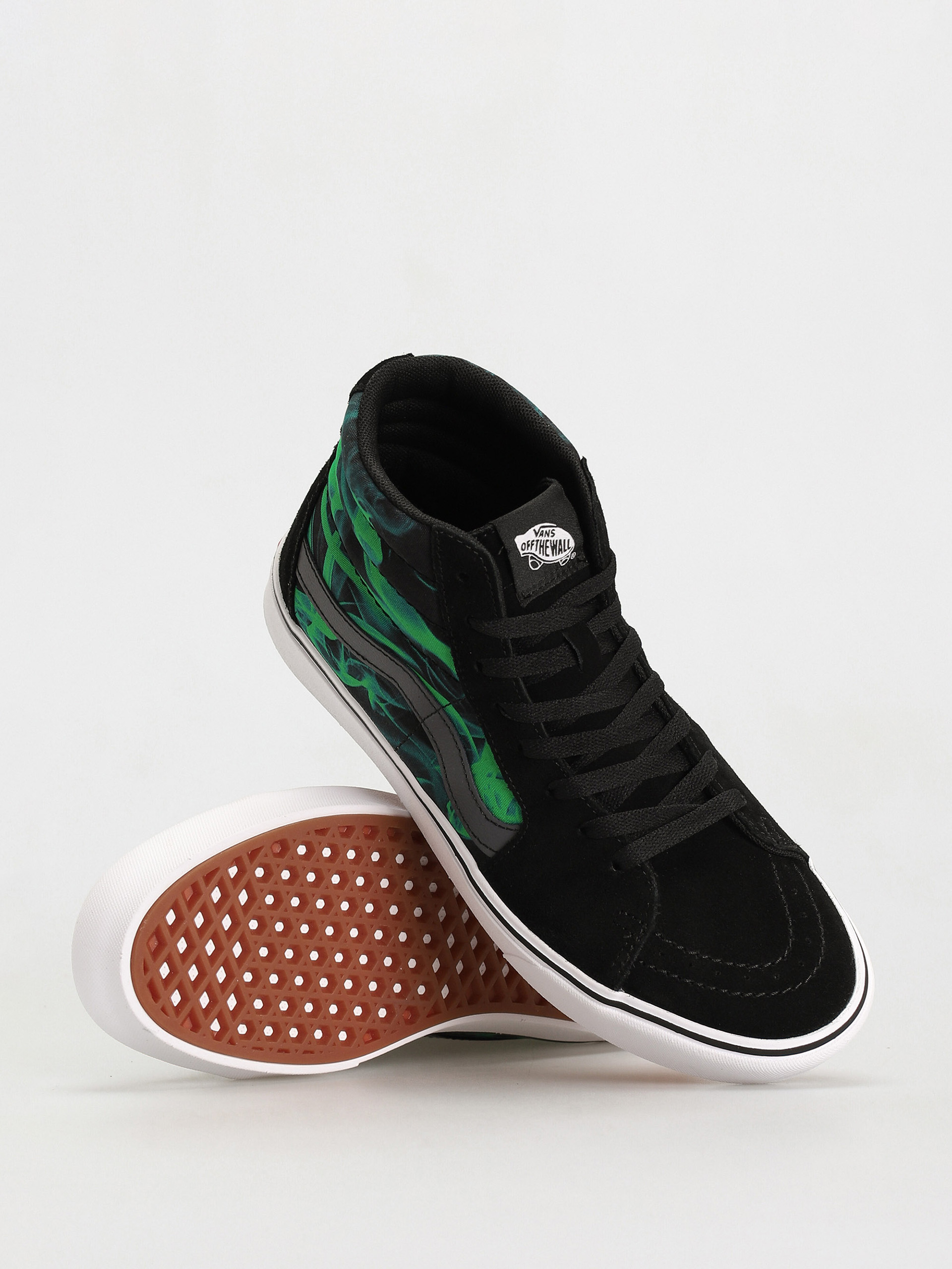 Vans Comfycush Sk8 Hi Shoes (after dark black/green)