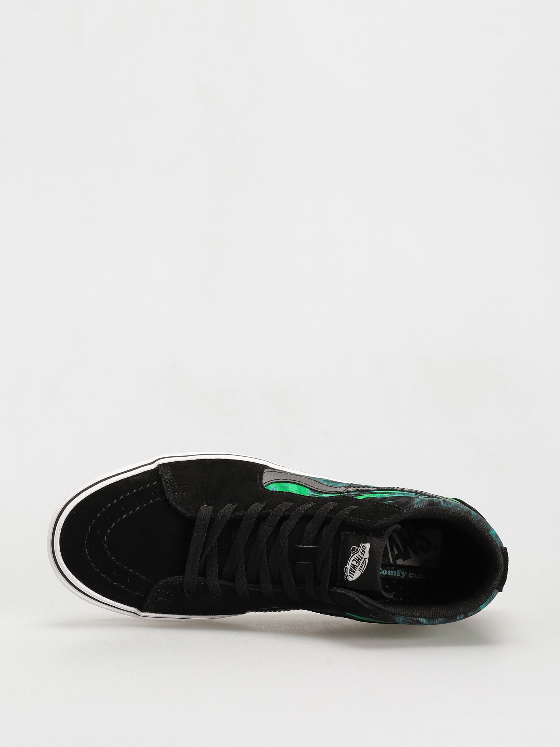 Vans Comfycush Sk8 Hi Shoes (after dark black/green)