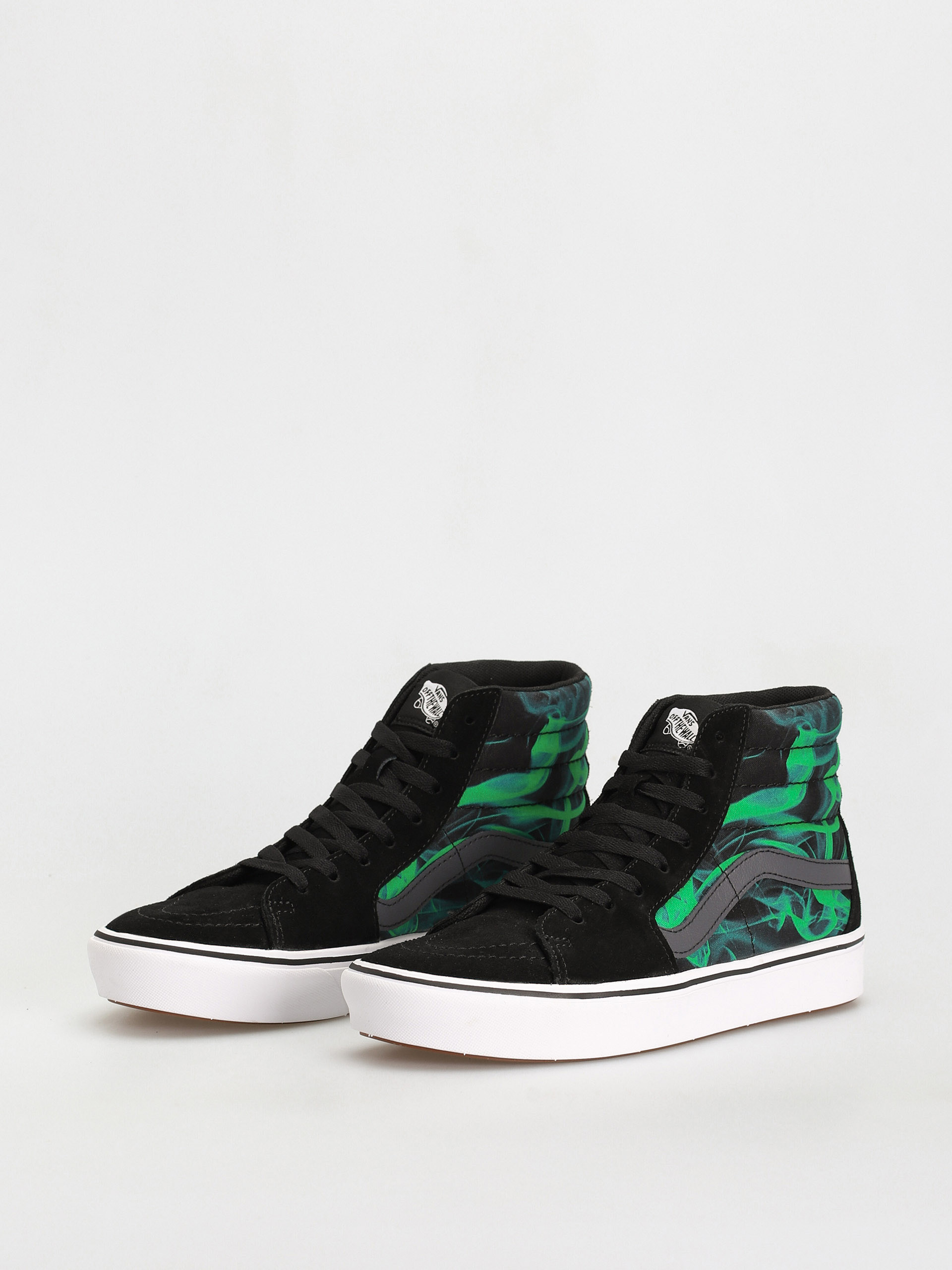 Vans Comfycush Sk8 Hi Shoes (after dark black/green)