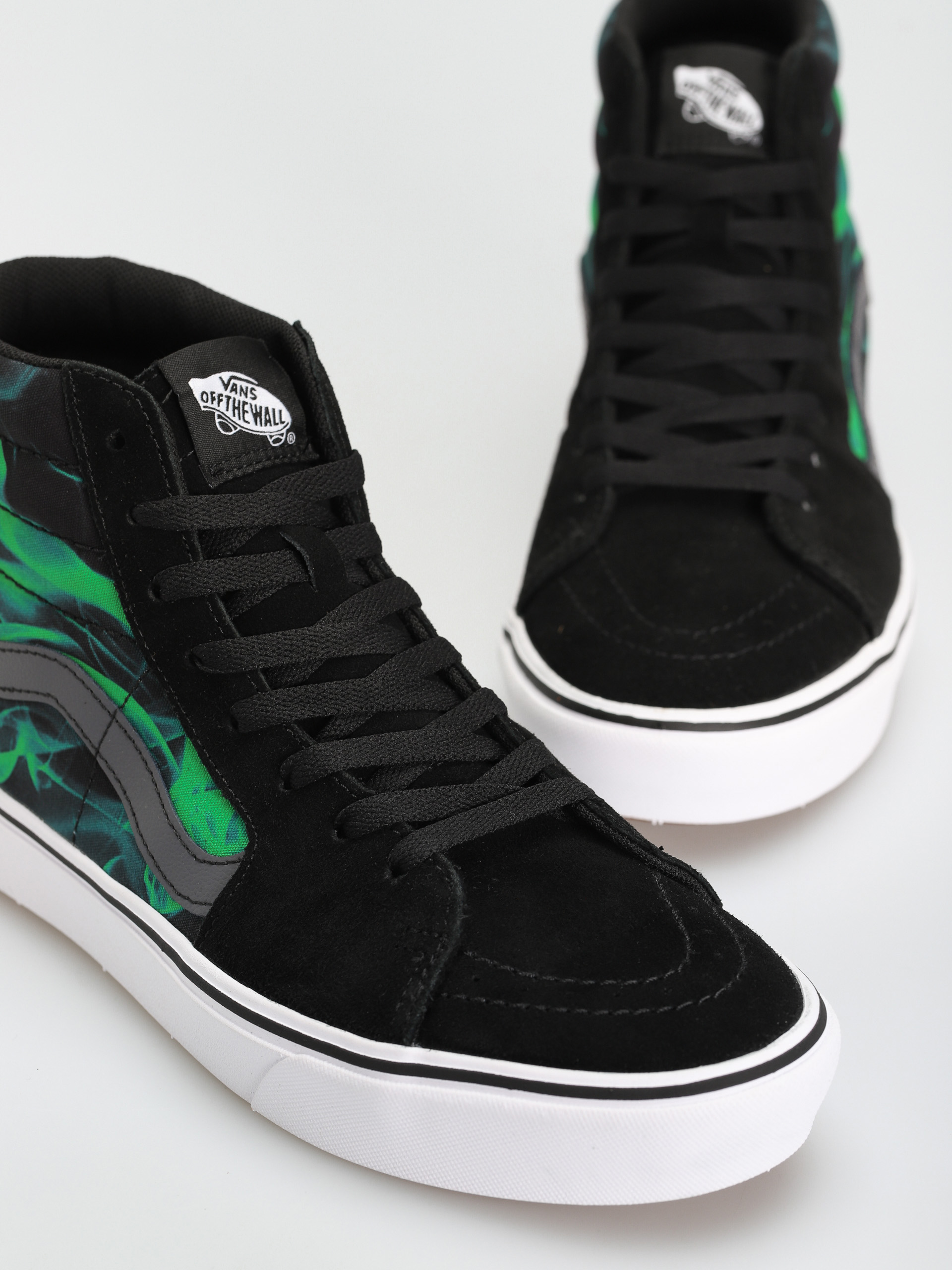 Vans Comfycush Sk8 Hi Shoes (after dark black/green)