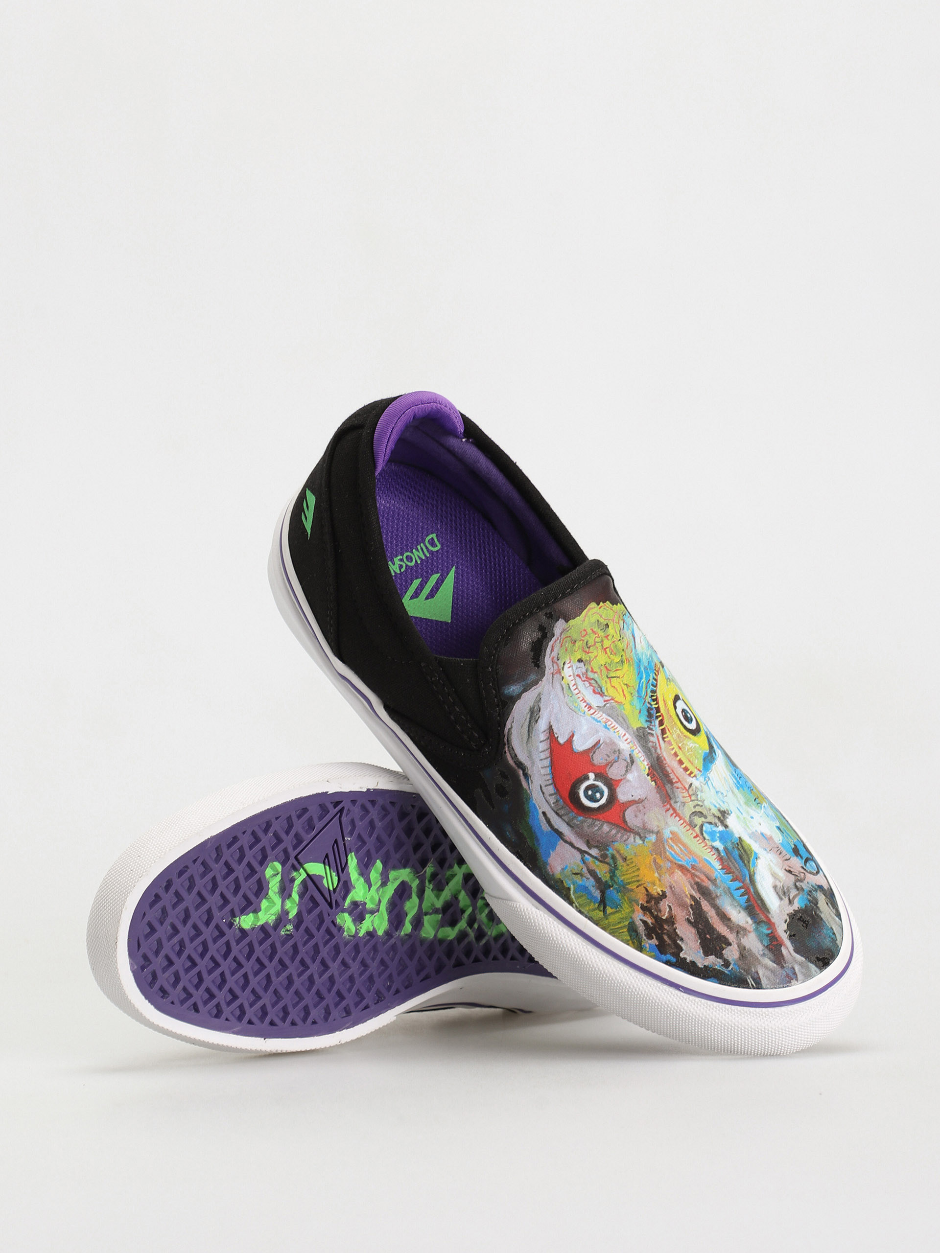 Emerica Wino G6 Slip On X Dinosaur Jr Shoes (black/purple)